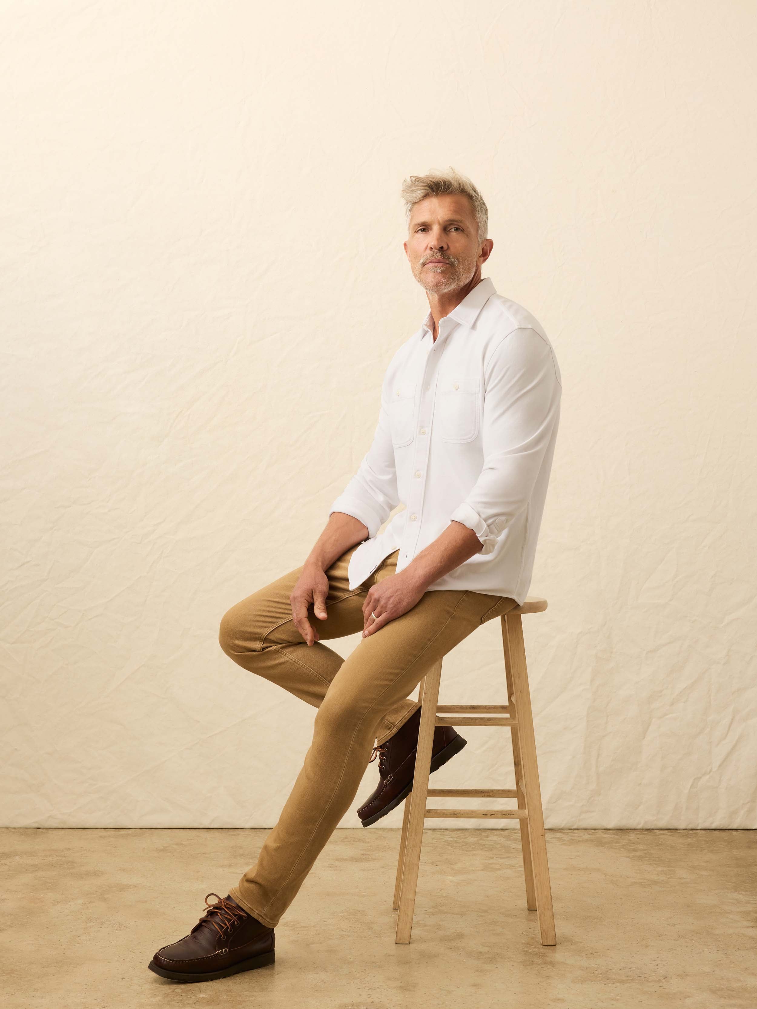 Field Knit Shirt - Pure White