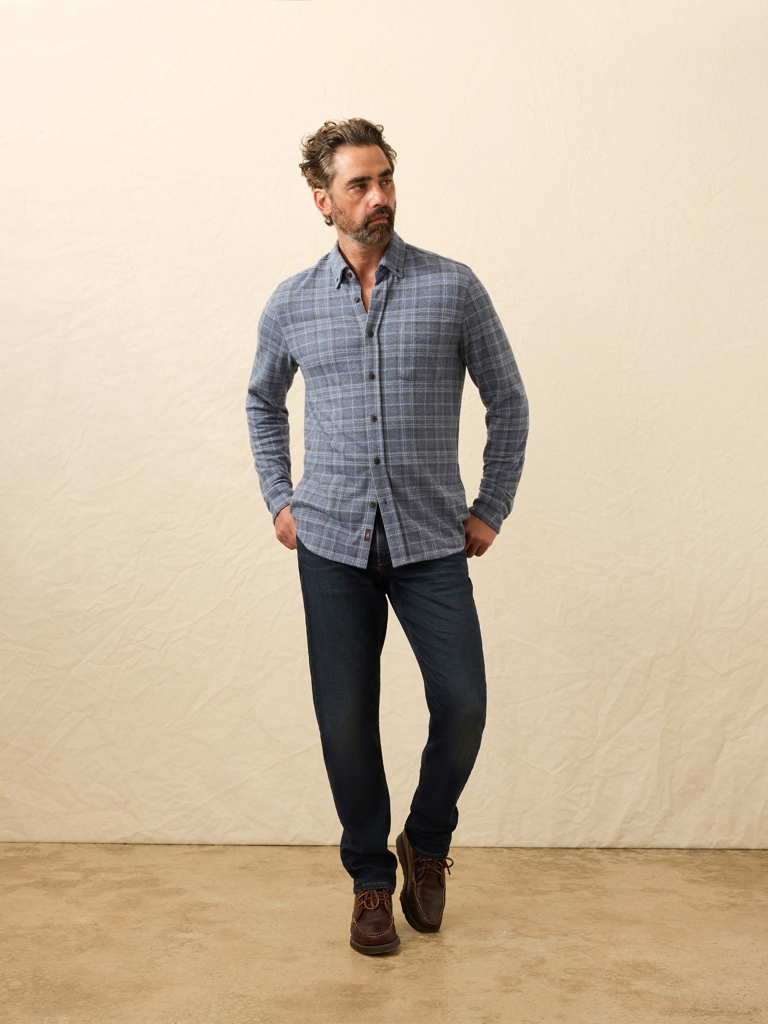 Legend™ Sweater Shirt (Single Pocket) - Castle Lake Plaid
