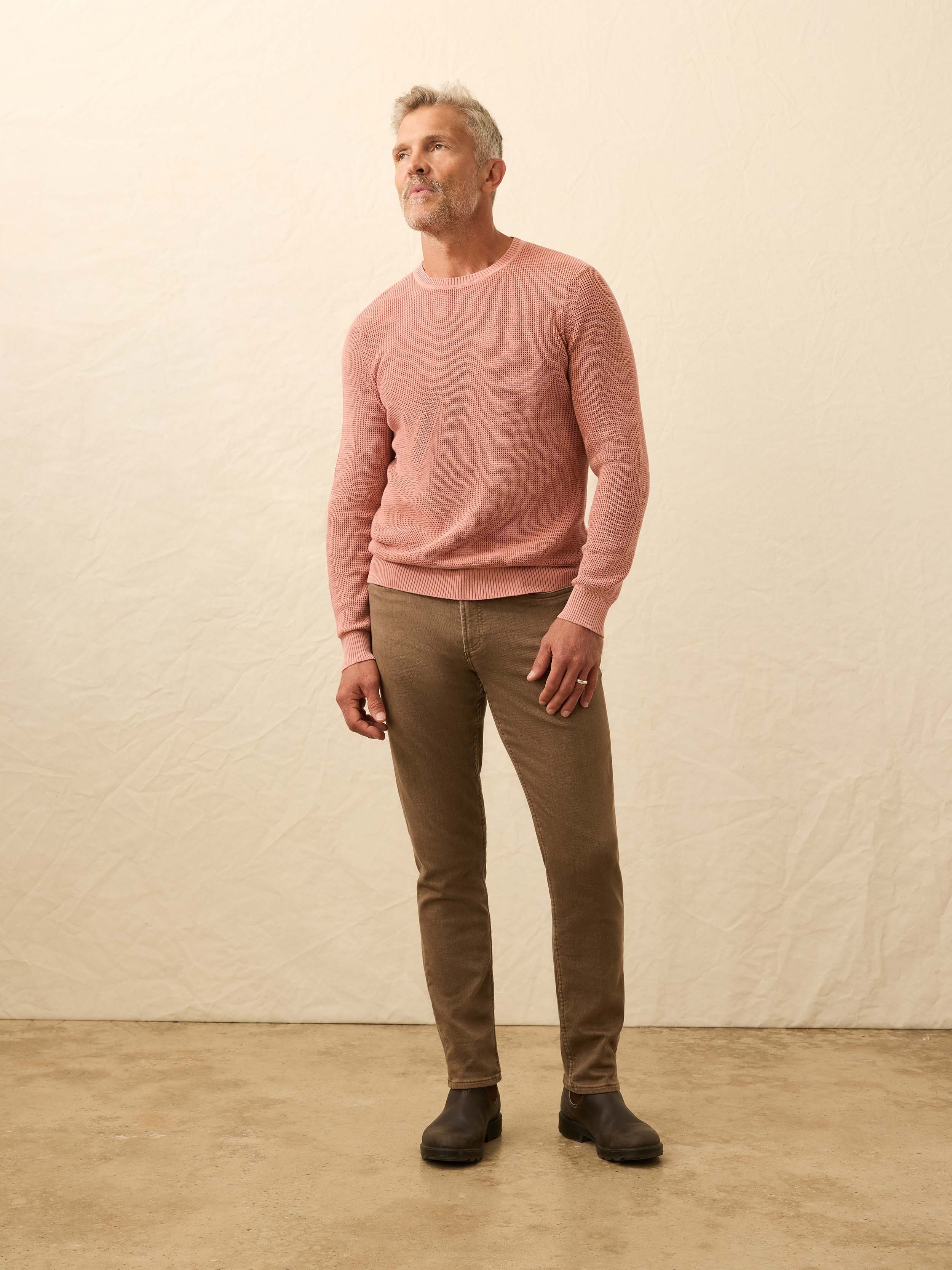 Sunwashed Crewneck Sweater - Dusty Sienna