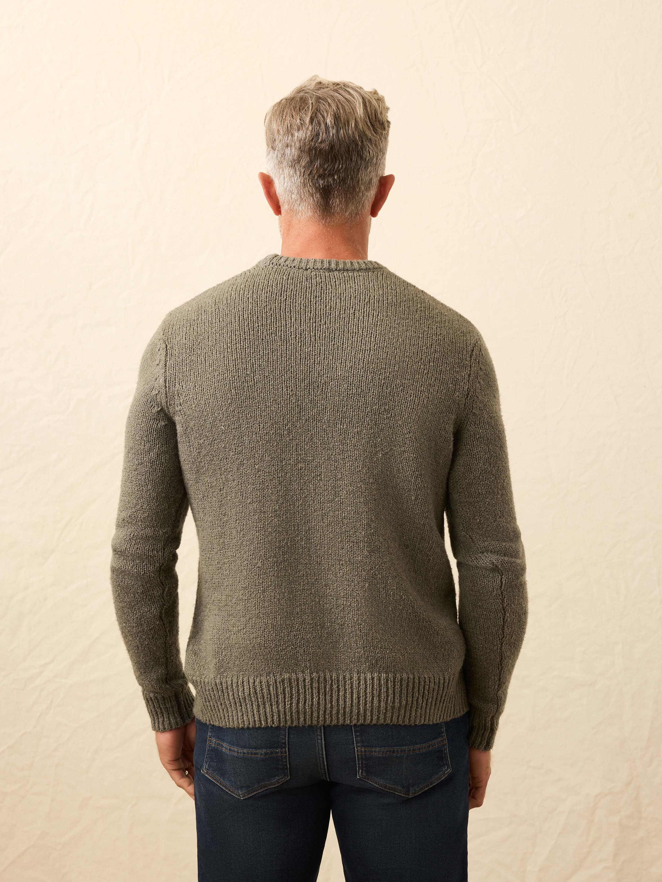 Heirloom Crewneck Sweater - Olive Cove