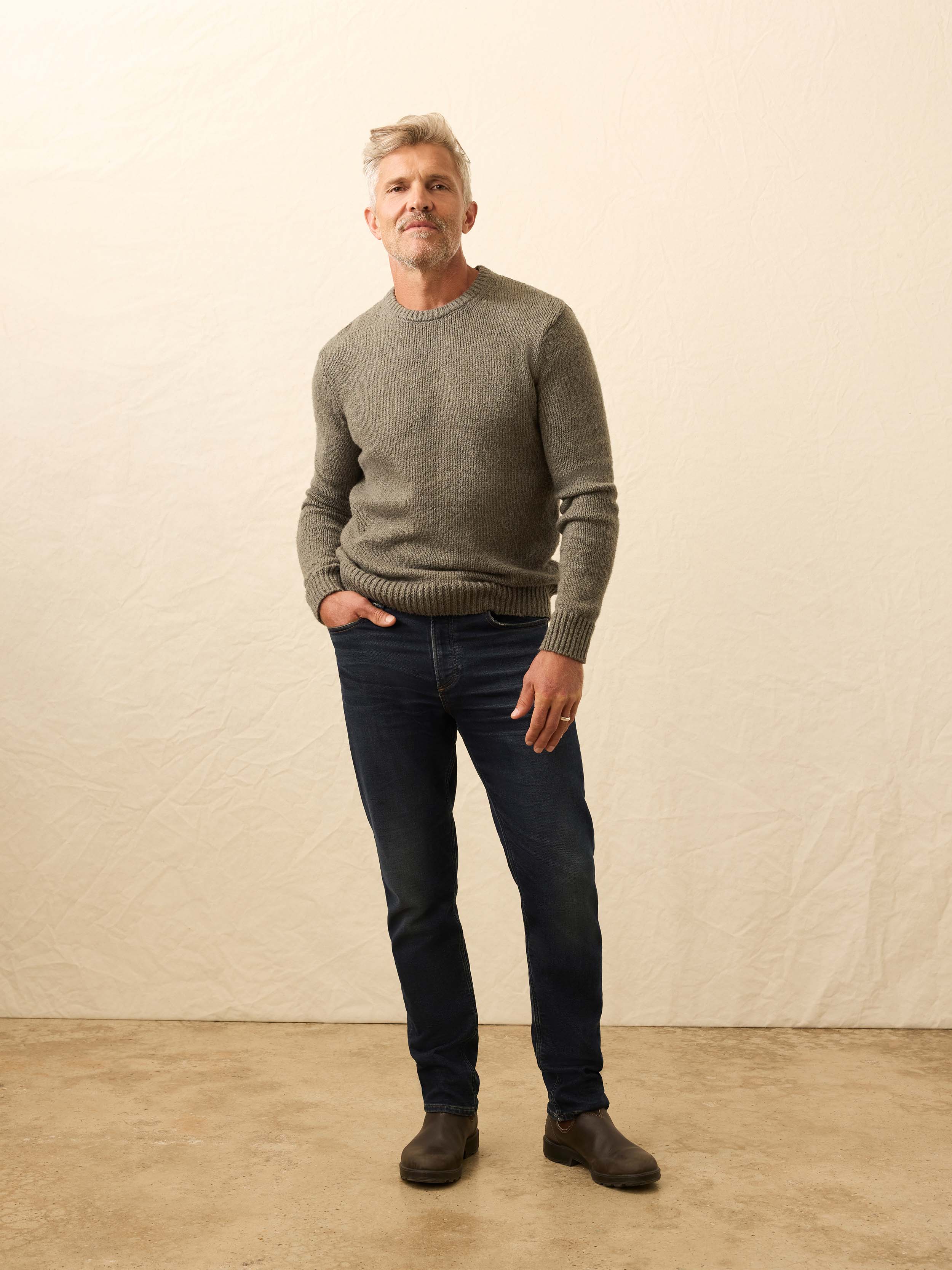 Heirloom Crewneck Sweater - Olive Cove