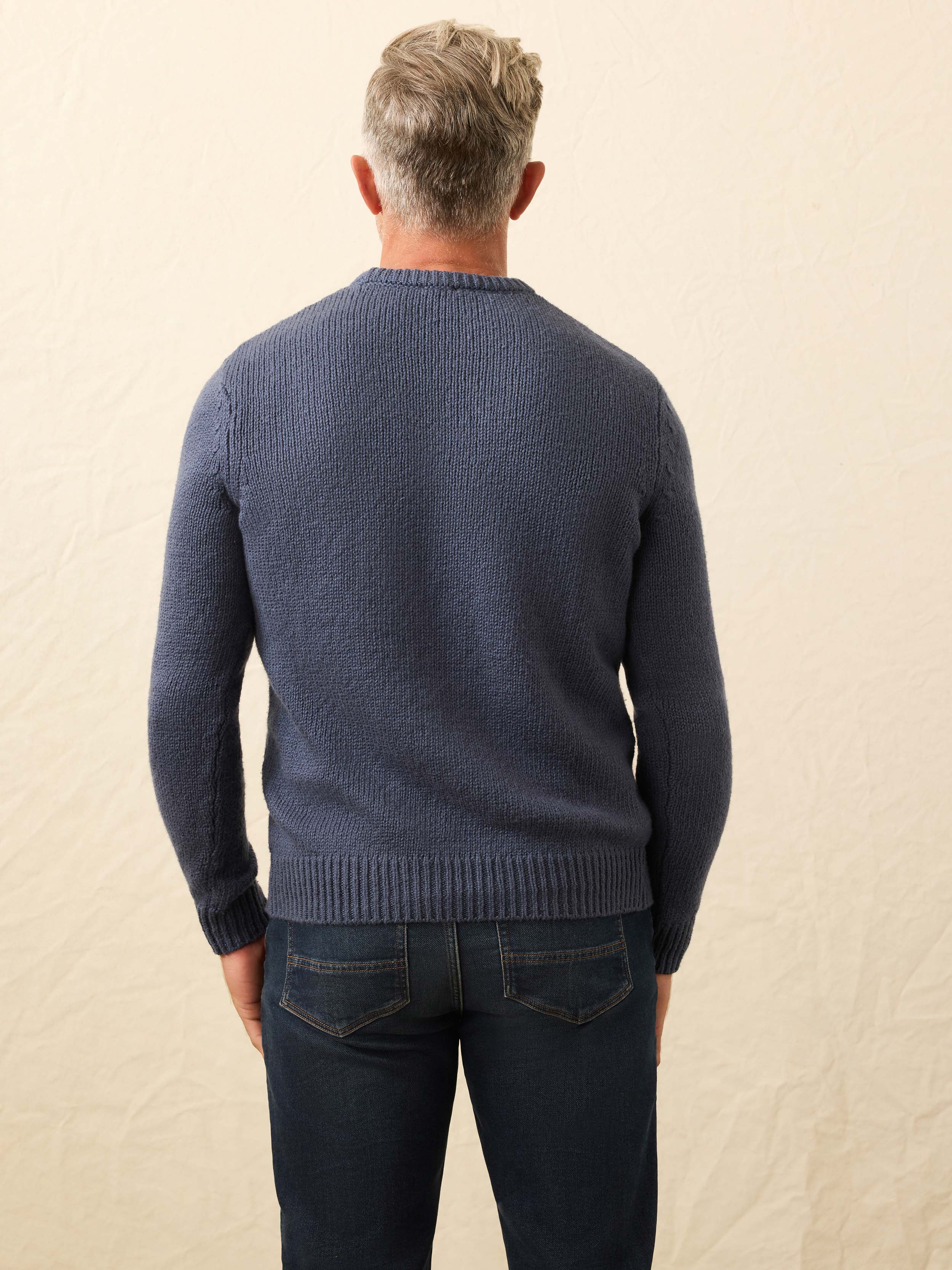 Heirloom Crewneck Sweater - Navy Lake Torch Stripe