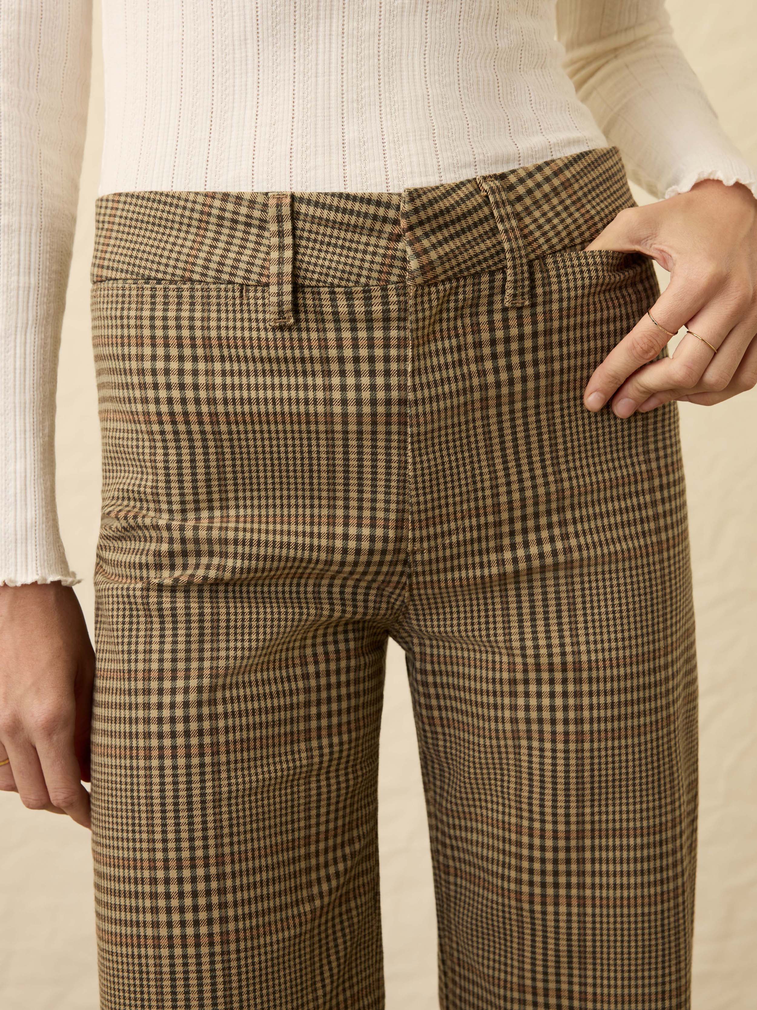 Twill Tide Slim Straight Pant - Wildwood Plaid
