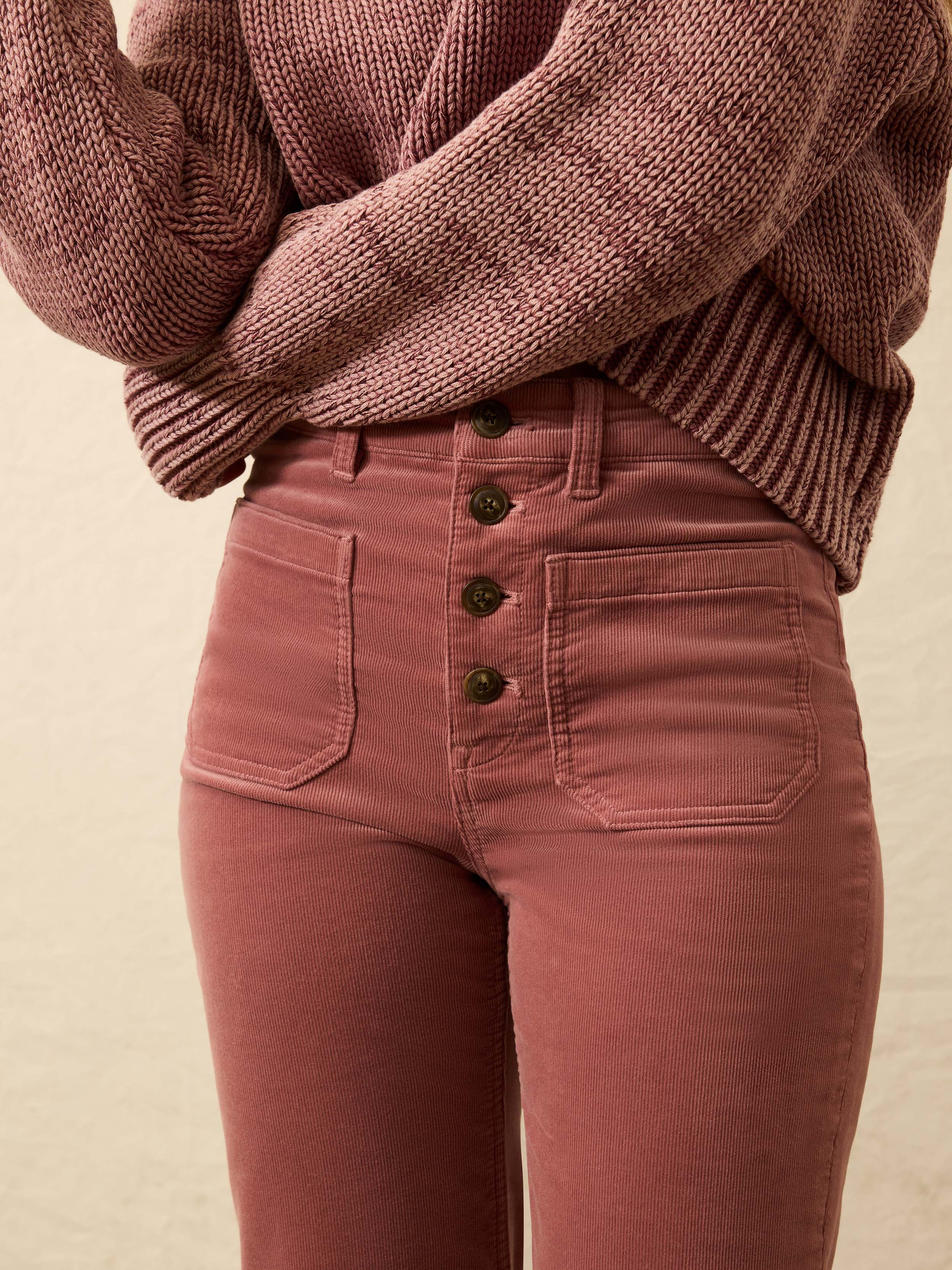 Stretch Terry Cord Patch Pocket Pant - Sedona