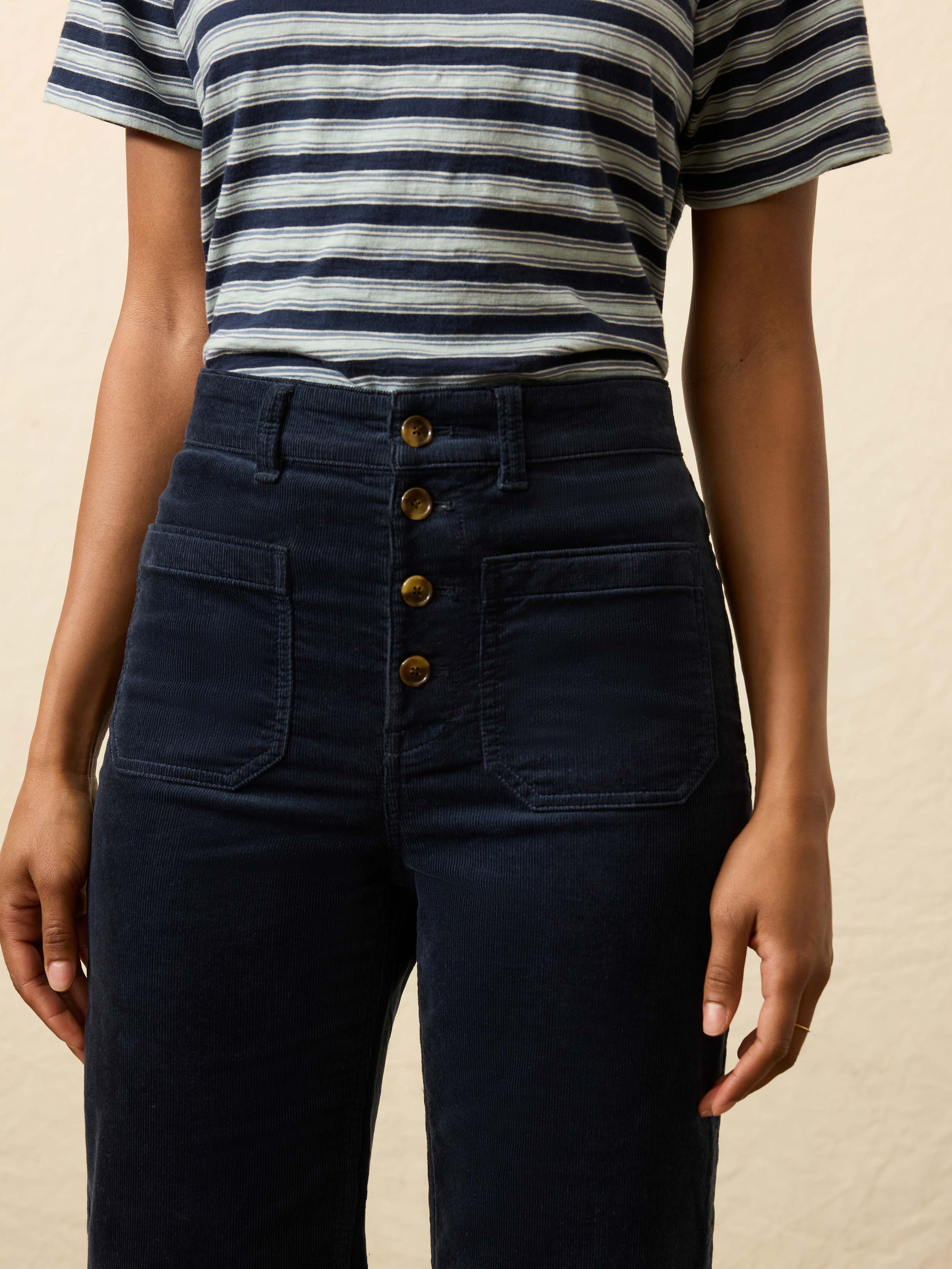 Stretch Terry Cord Patch Pocket Pant - Abyss Navy