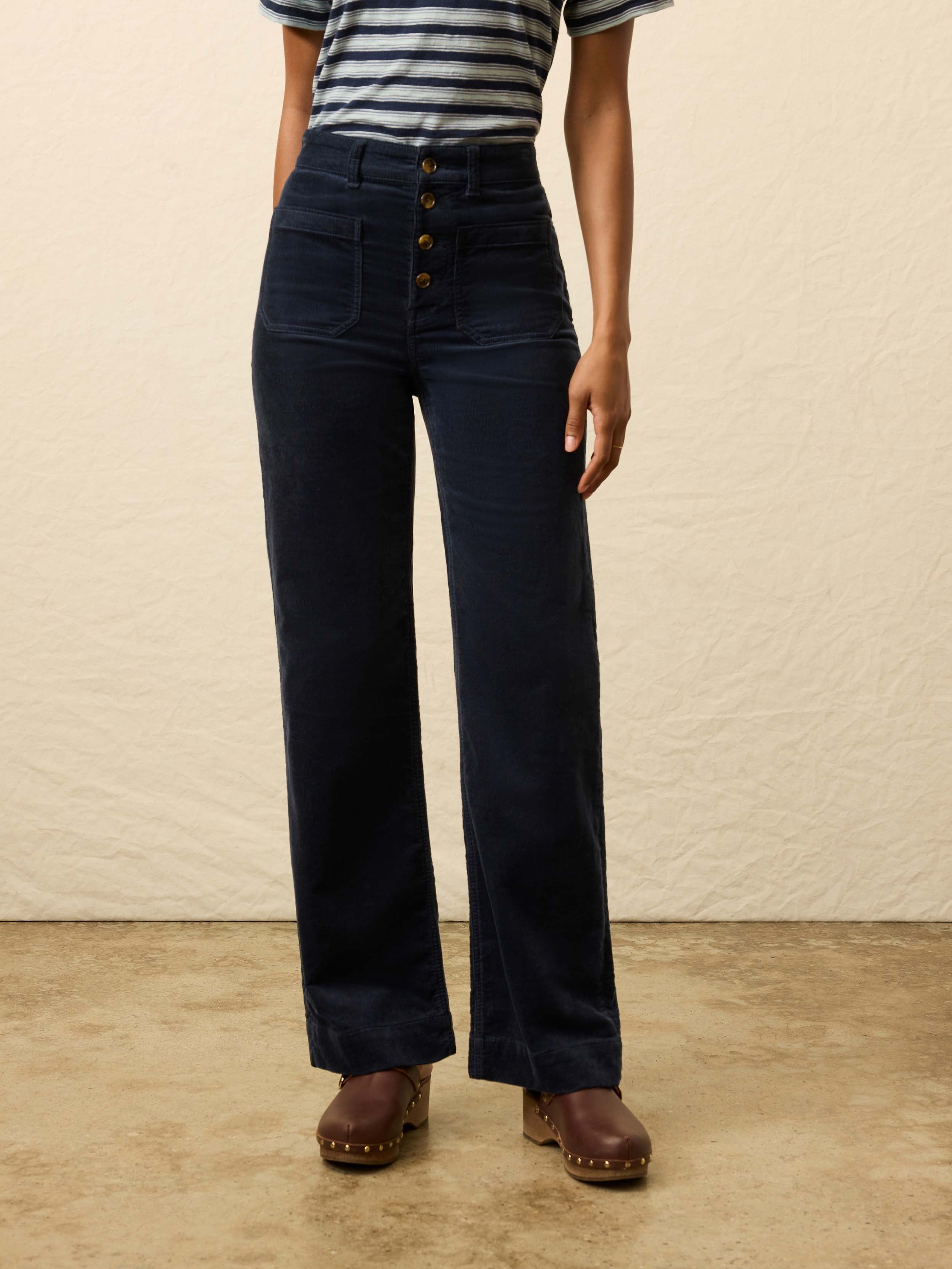 Stretch Terry Cord Patch Pocket Pant - Abyss Navy