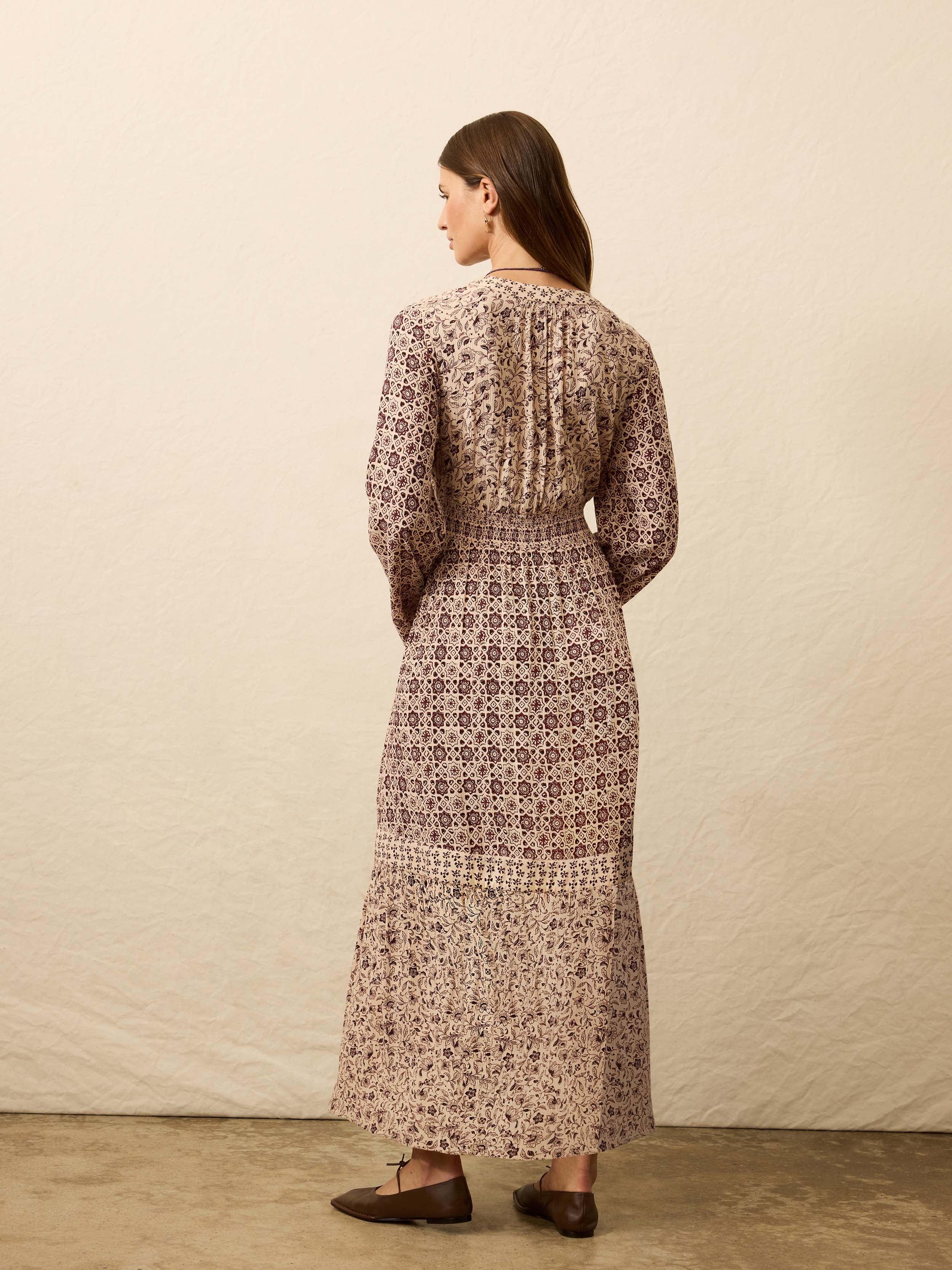 Dakota Dress - Sunrise Azulejos Mixed Print