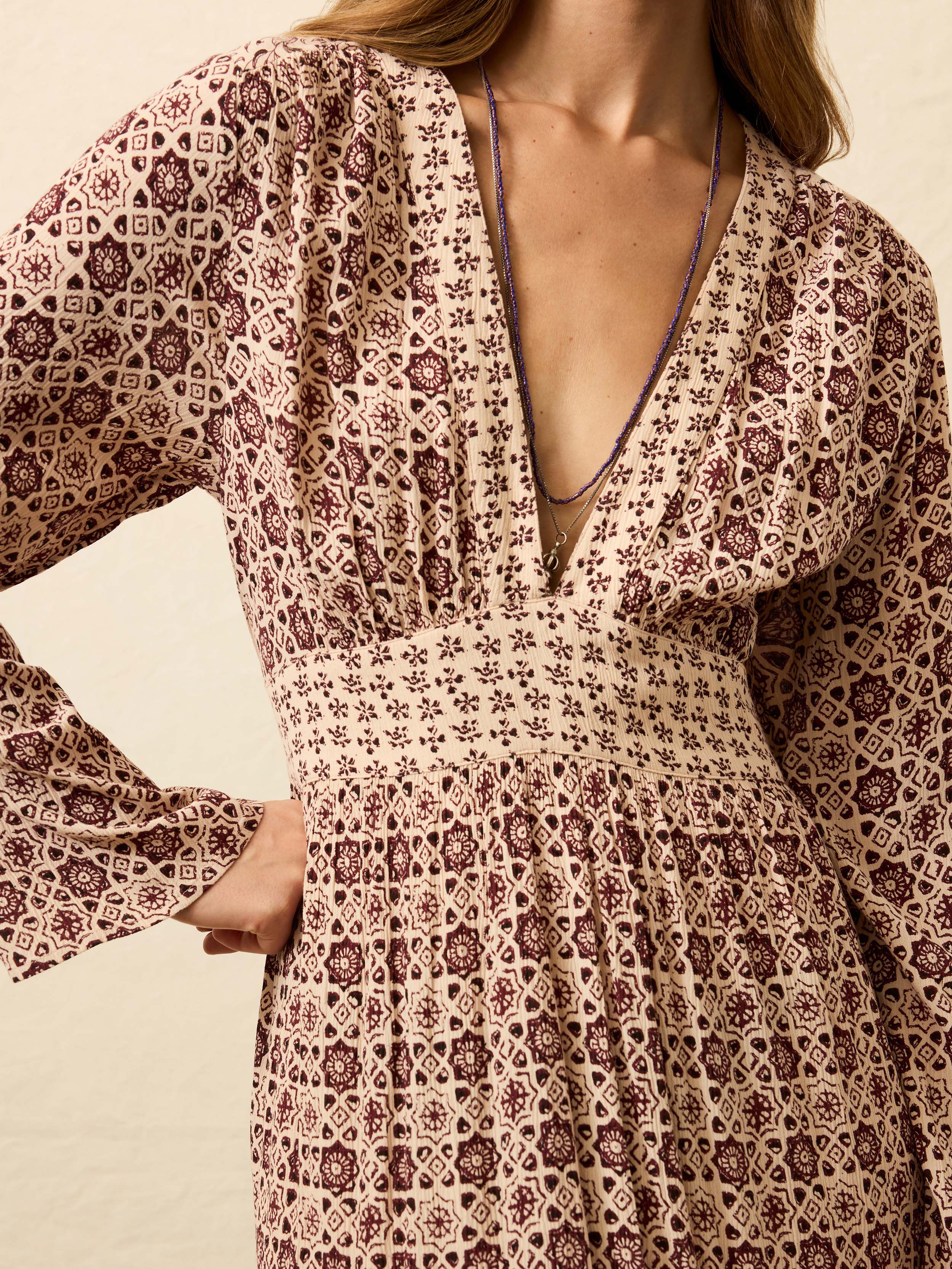 Dakota Dress - Sunrise Azulejos Mixed Print
