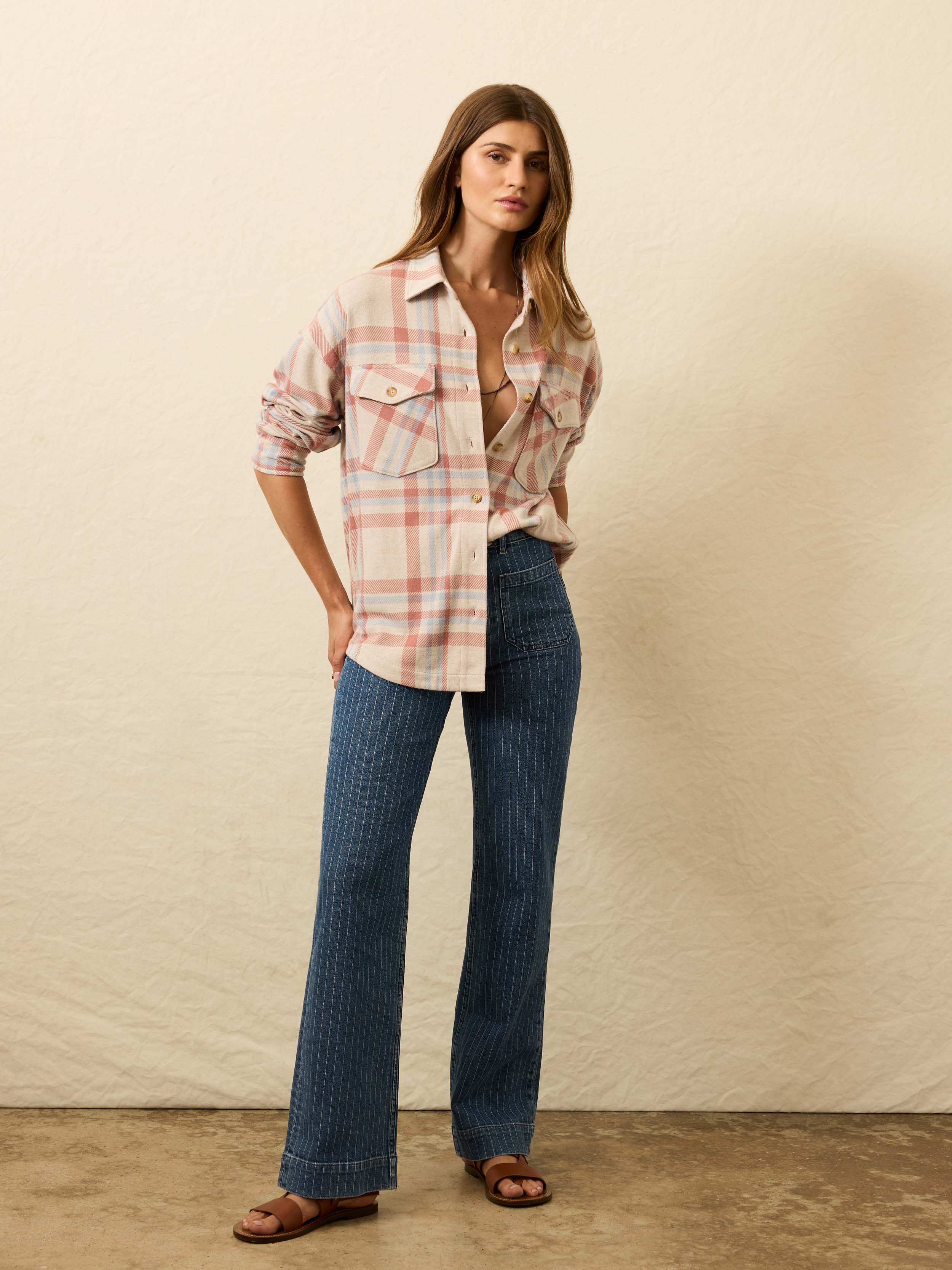 Legend™ Sweater Overshirt Shirt - Lakeside Plaid