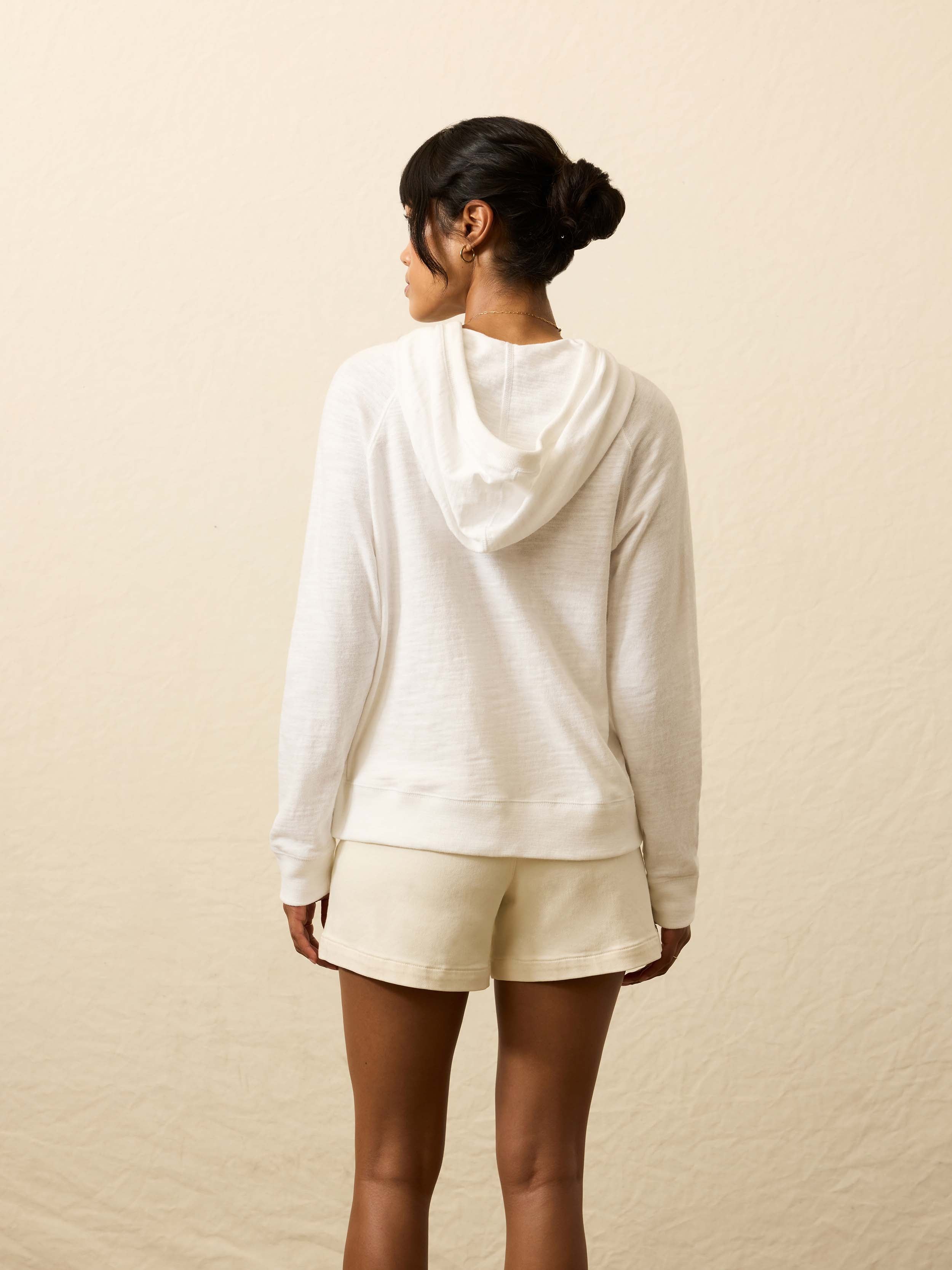 Sunwashed Midweight Organic Hoodie - White