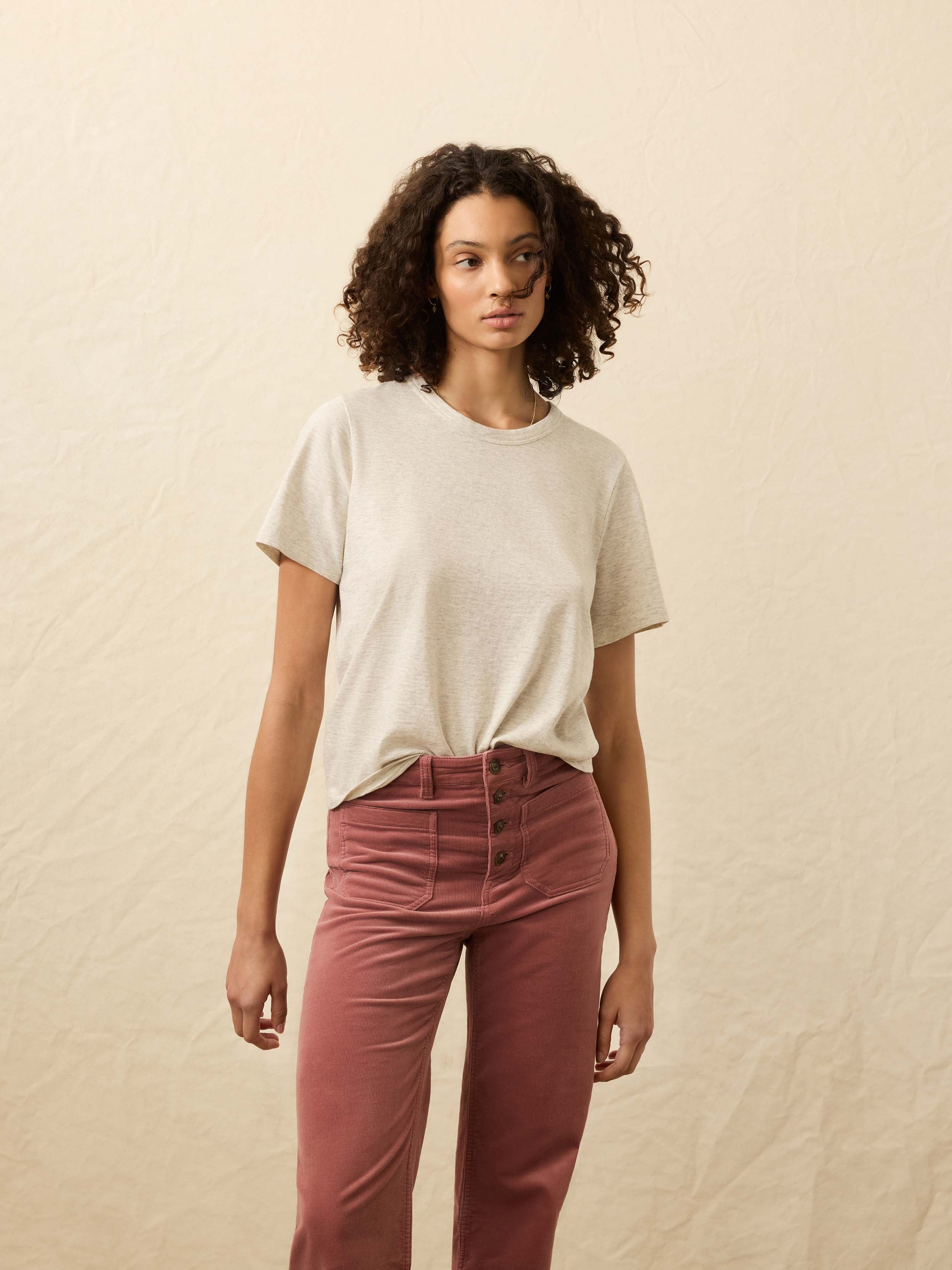 Sunwashed Essential Tee - Island Dune Heather