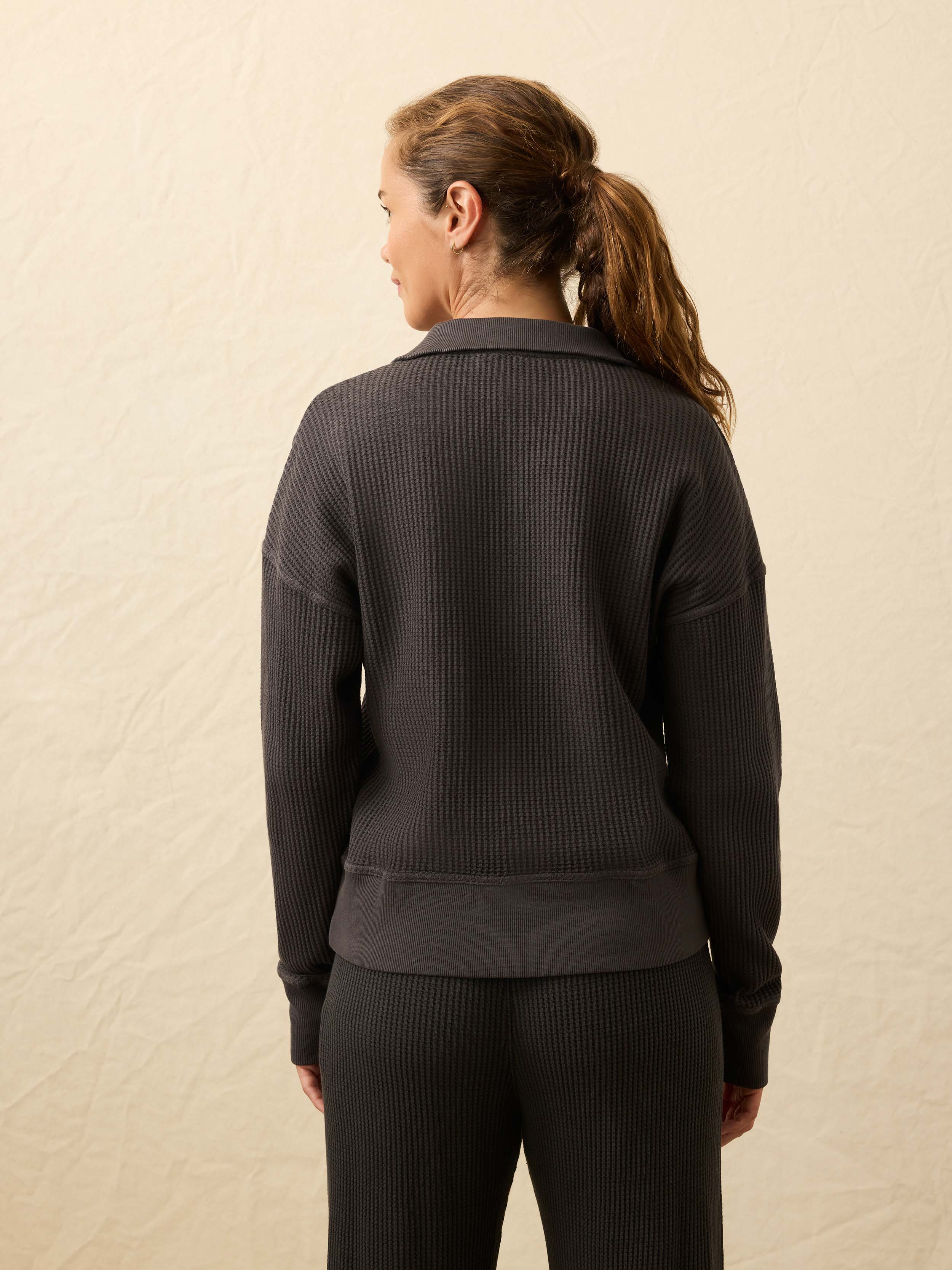 Après Waffle Henley - Washed Black