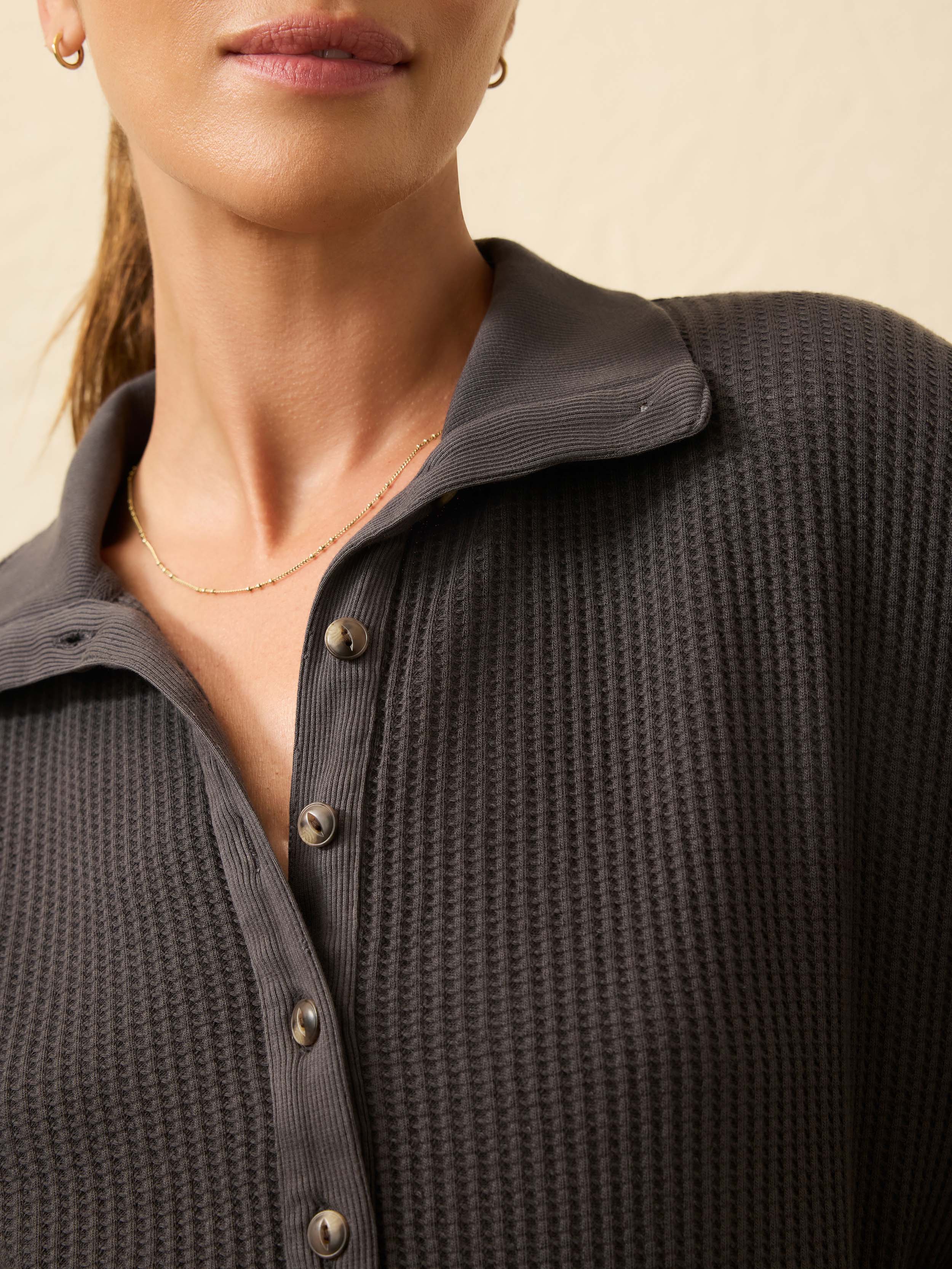 Après Waffle Henley - Washed Black