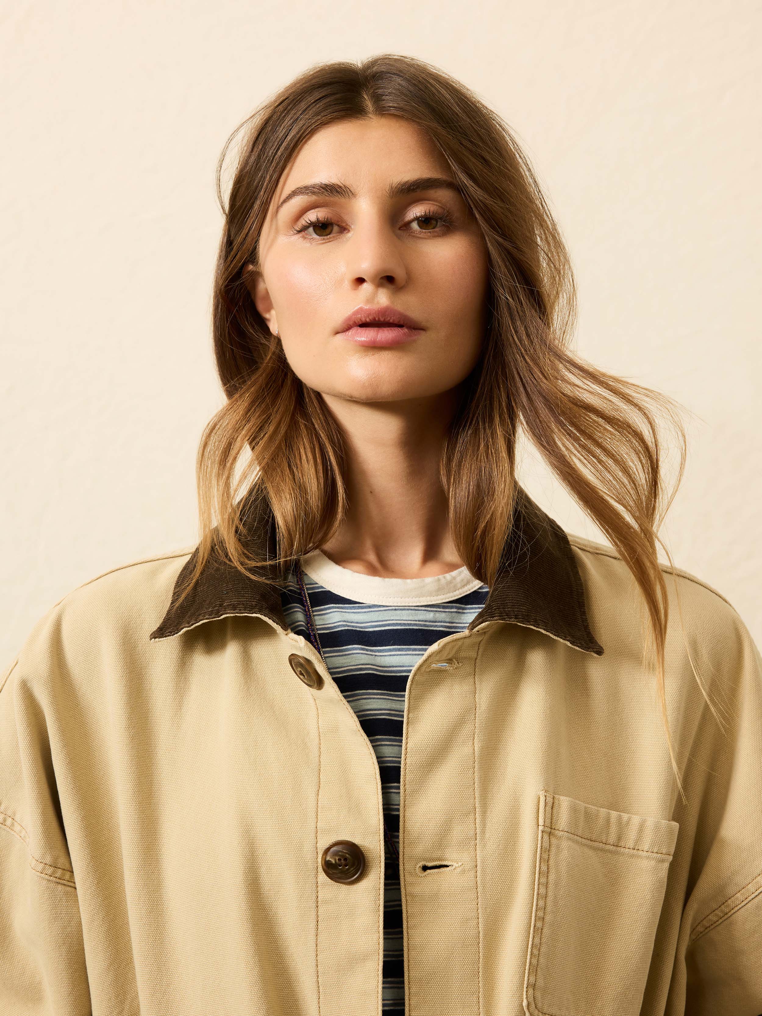Sunwashed Canvas Barn Jacket - Sandy Khaki