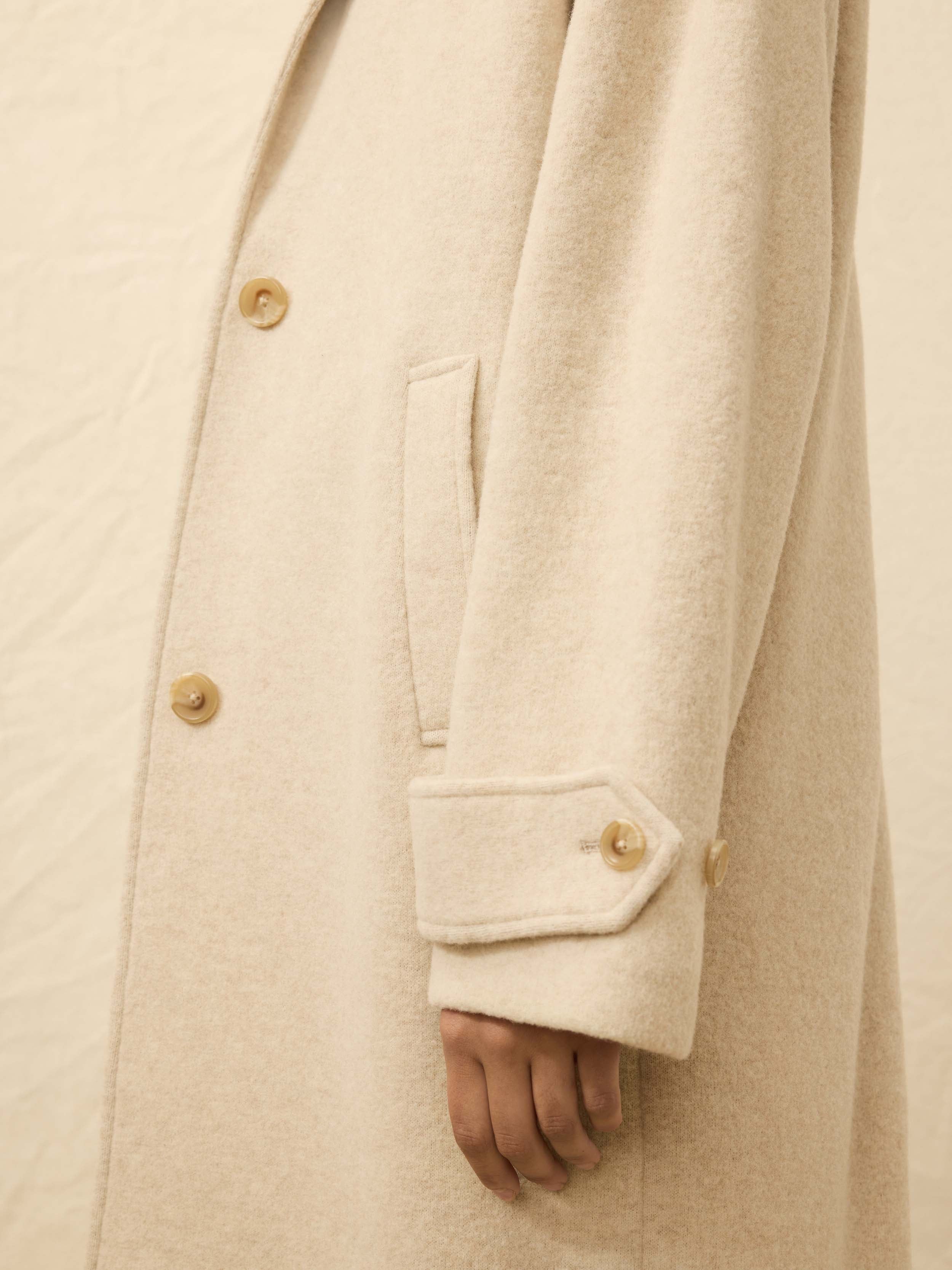 Atlantic Knit Coat - Oat Melange