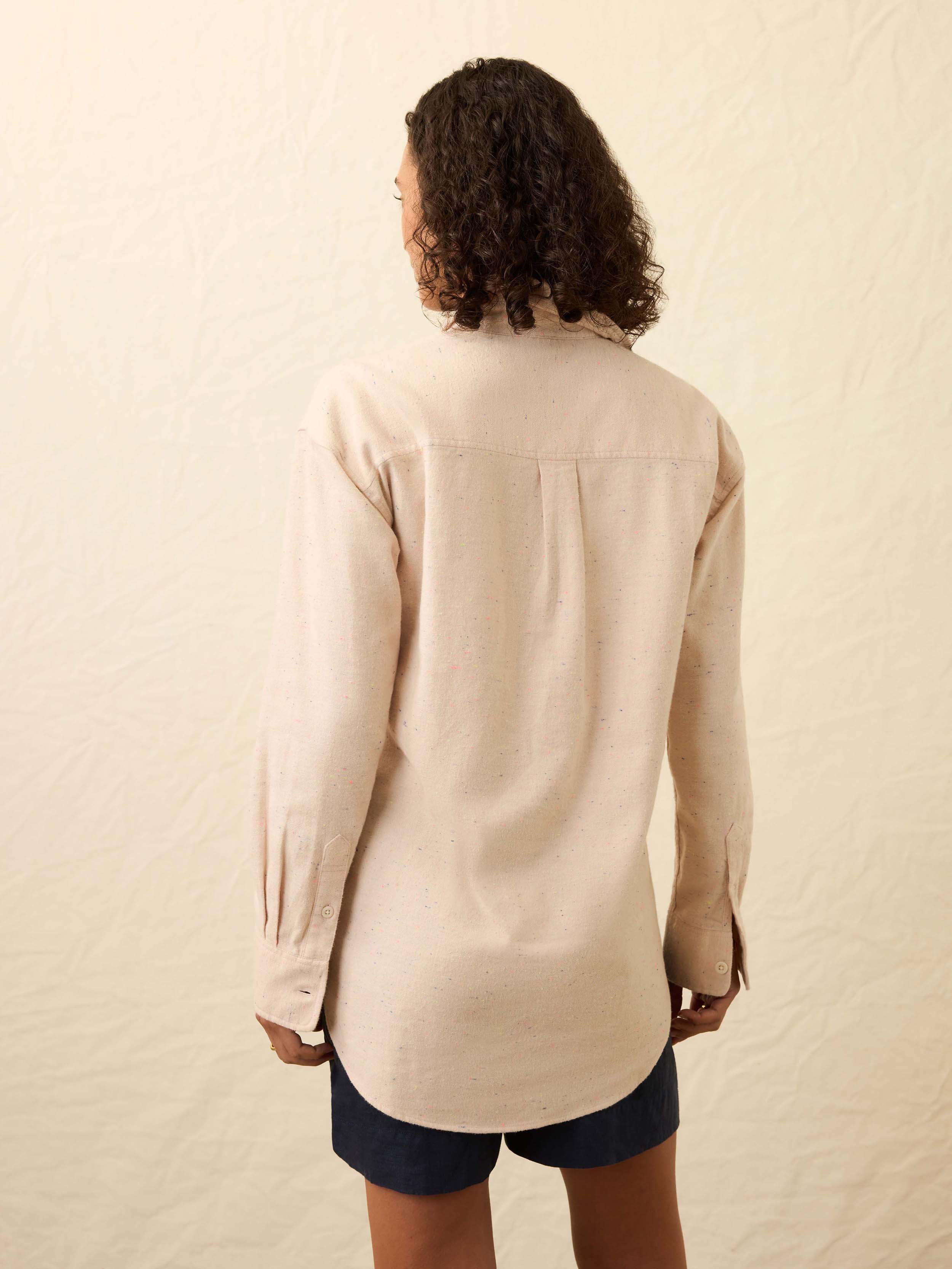 Nazare Flannel Overshirt - Dune Nep