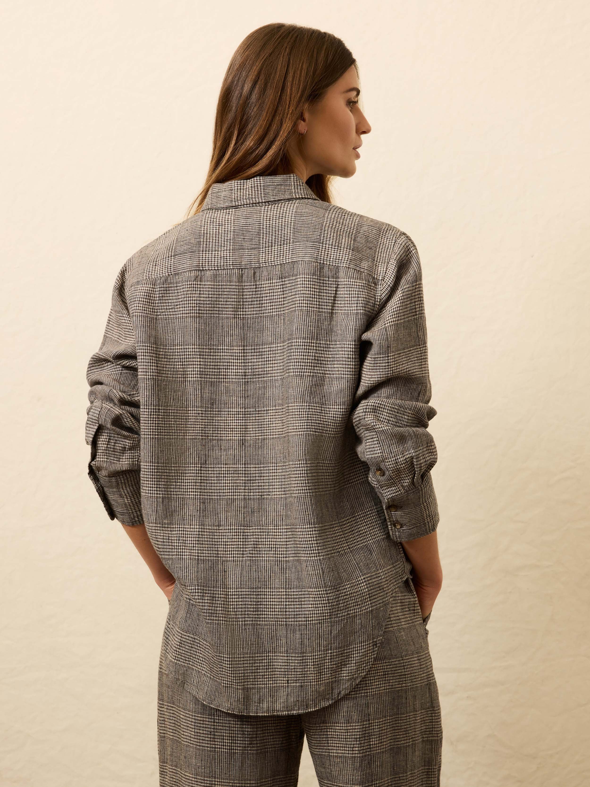 Laidback Linen Relaxed Shirt - Overlook Plaid