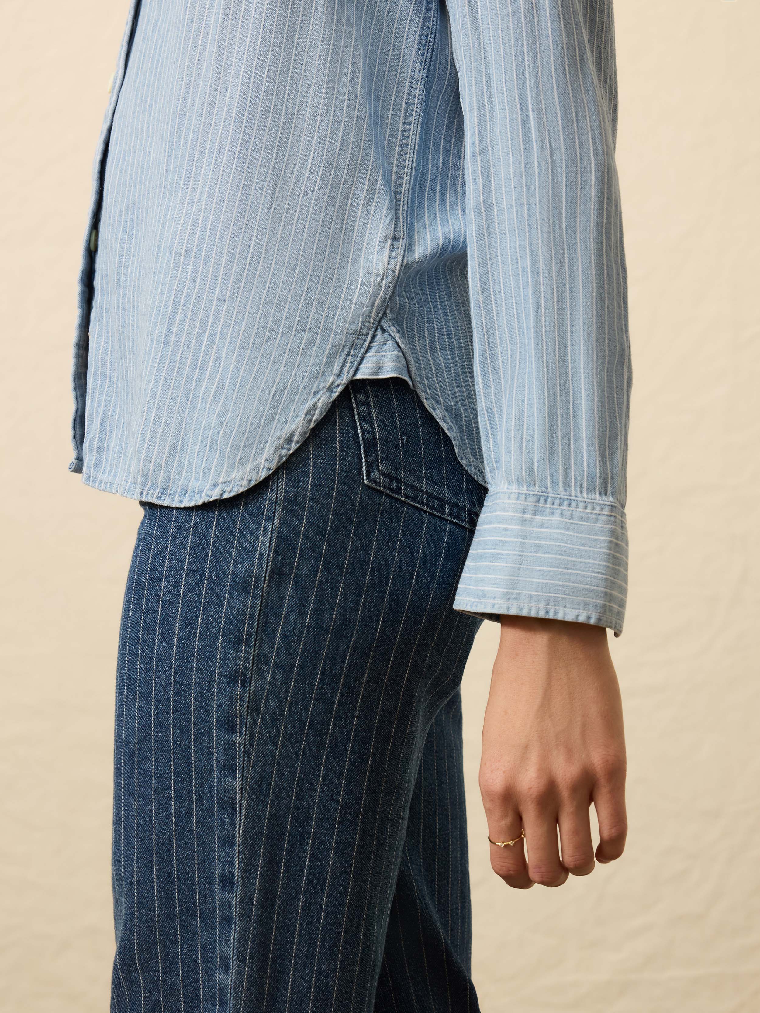 Tried & True Chambray Shirt - Bluewater Stripe Wash