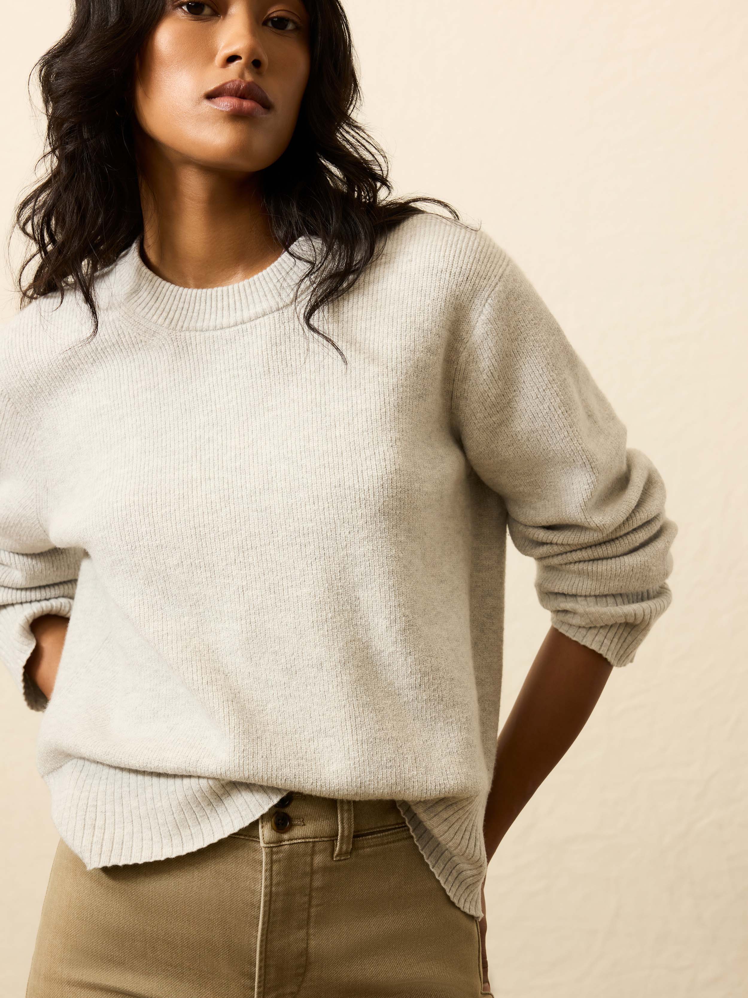 Jackson Crewneck Sweater - Ice Grey Heather