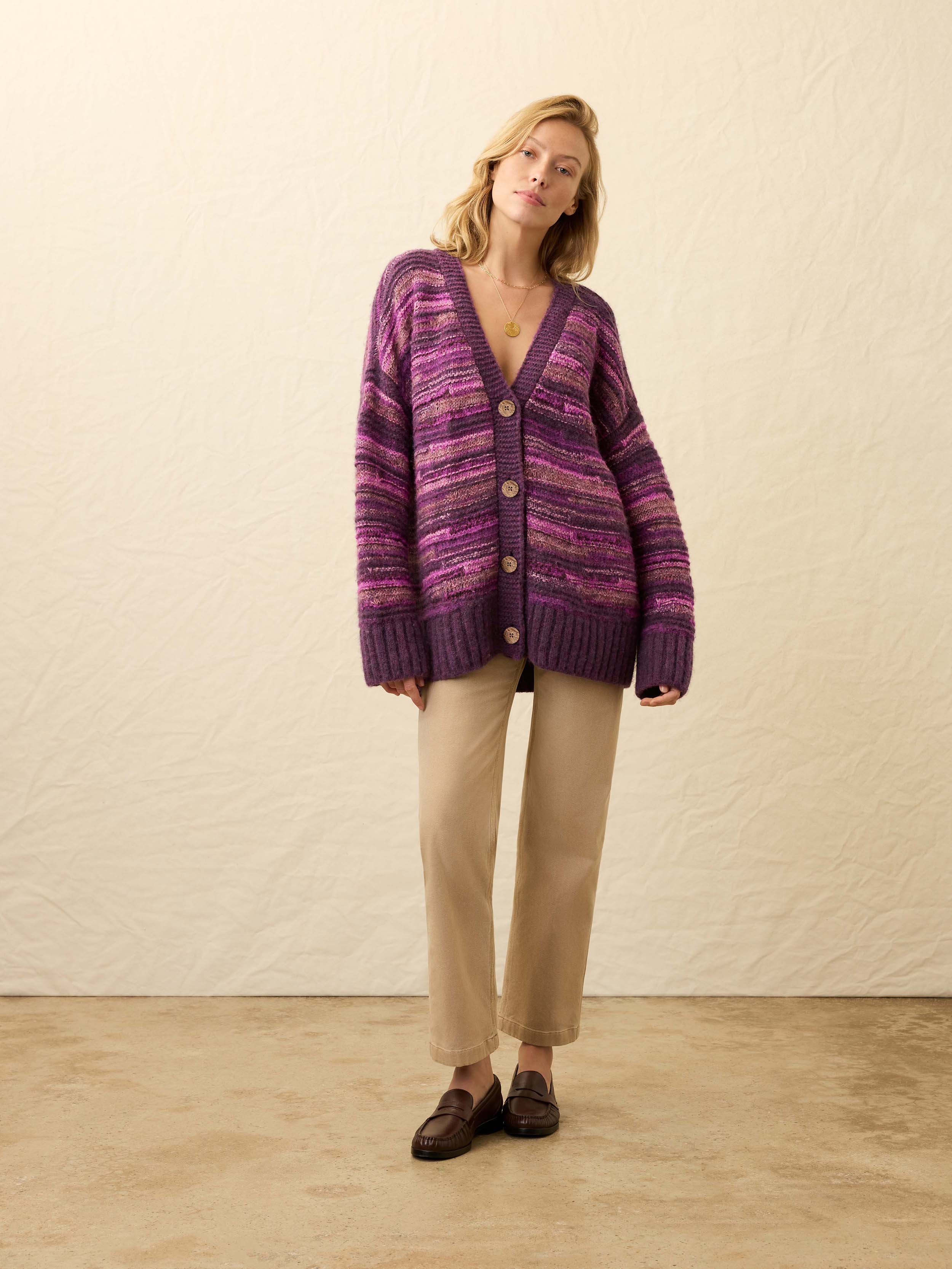 Cliffwalk Cardigan - Rose Dye Vines