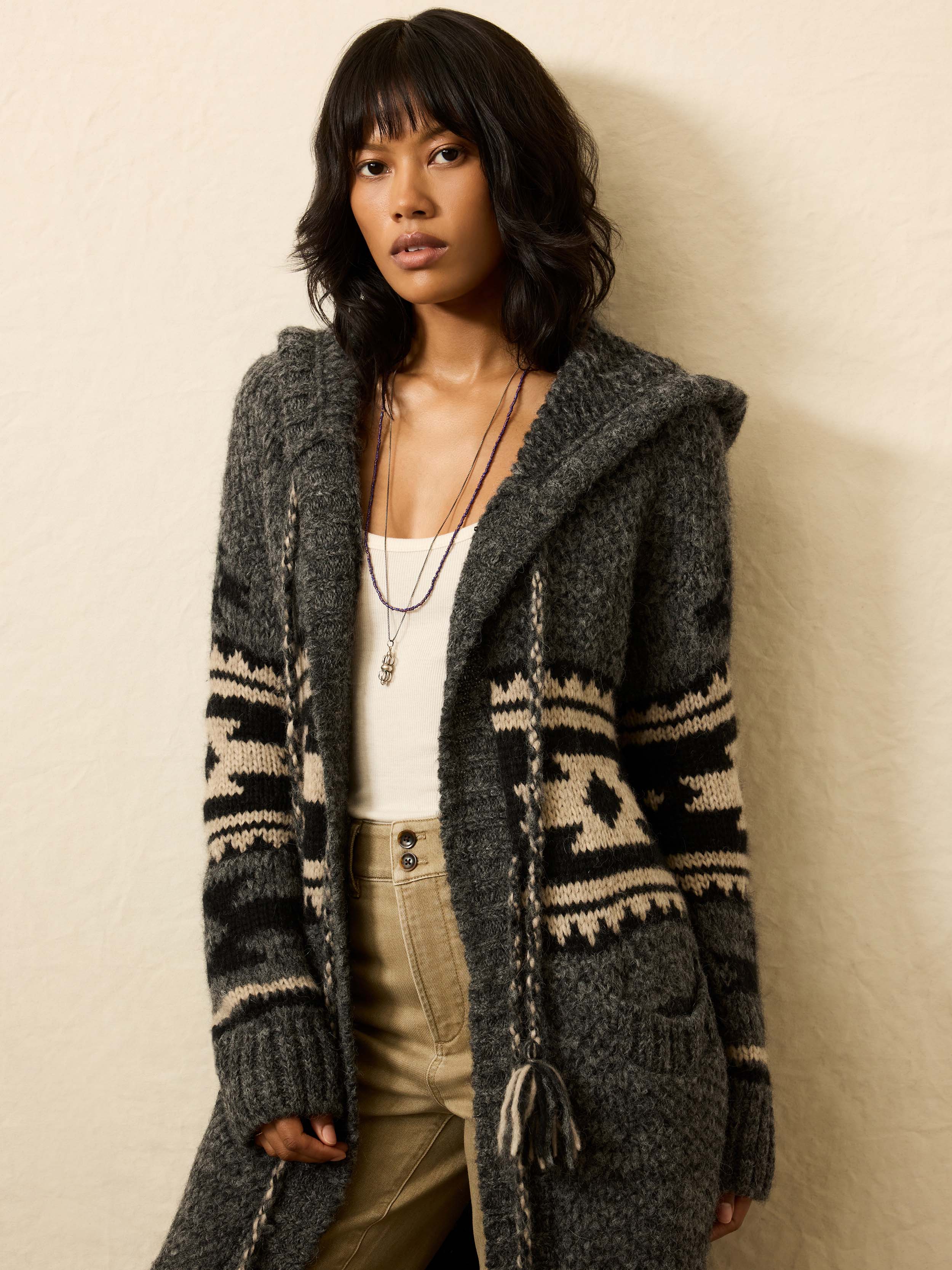 Steven Paul Judd Chahtah Hooded Duster - Charcoal Chahtah