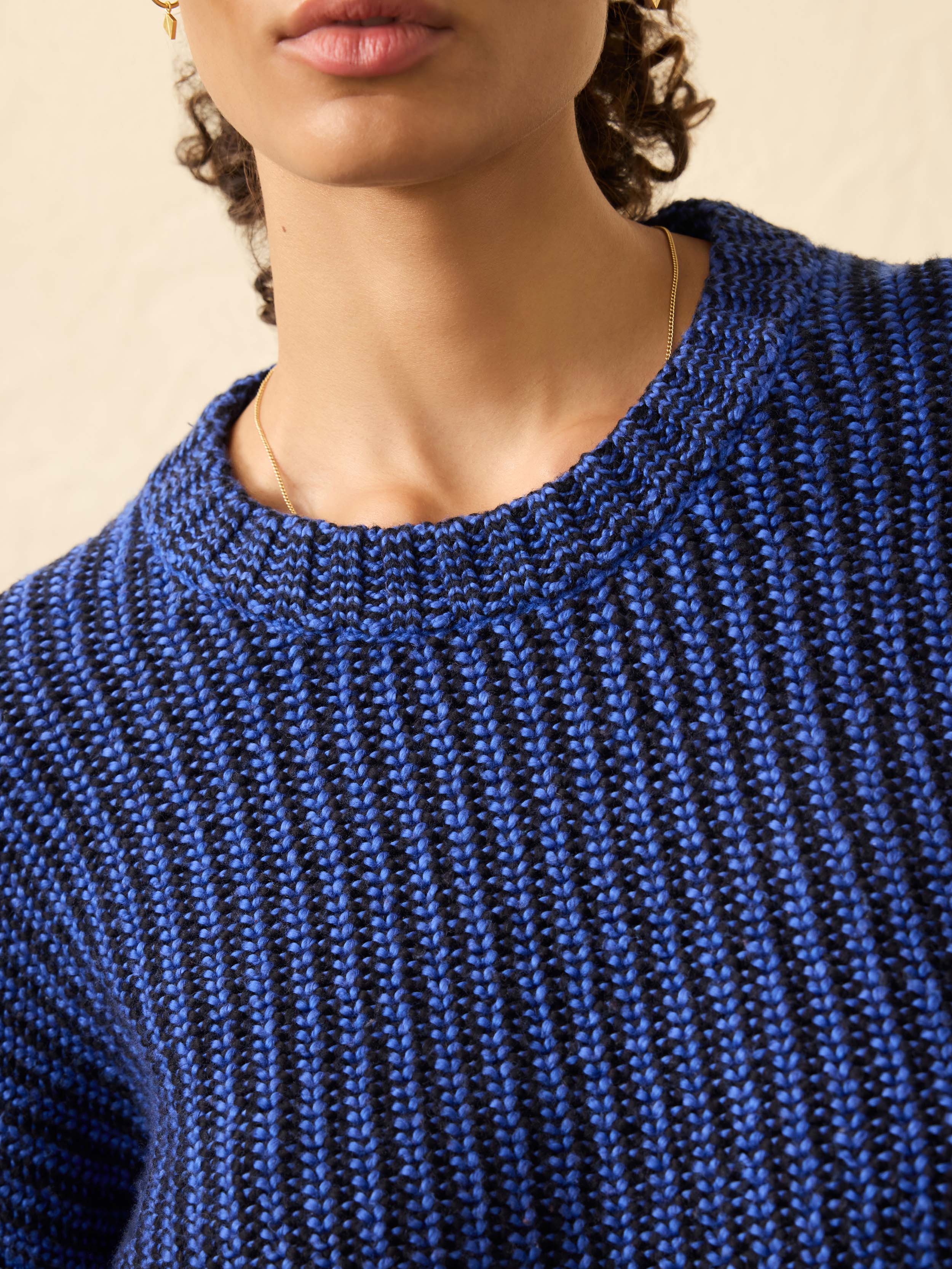 Heirloom Cotton Relaxed Crew - Snorkel Stripe