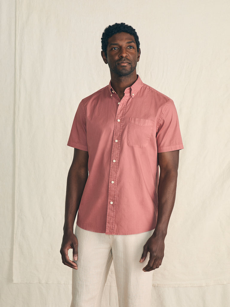 Short-Sleeve Stretch Playa Shirt - Faded Flag