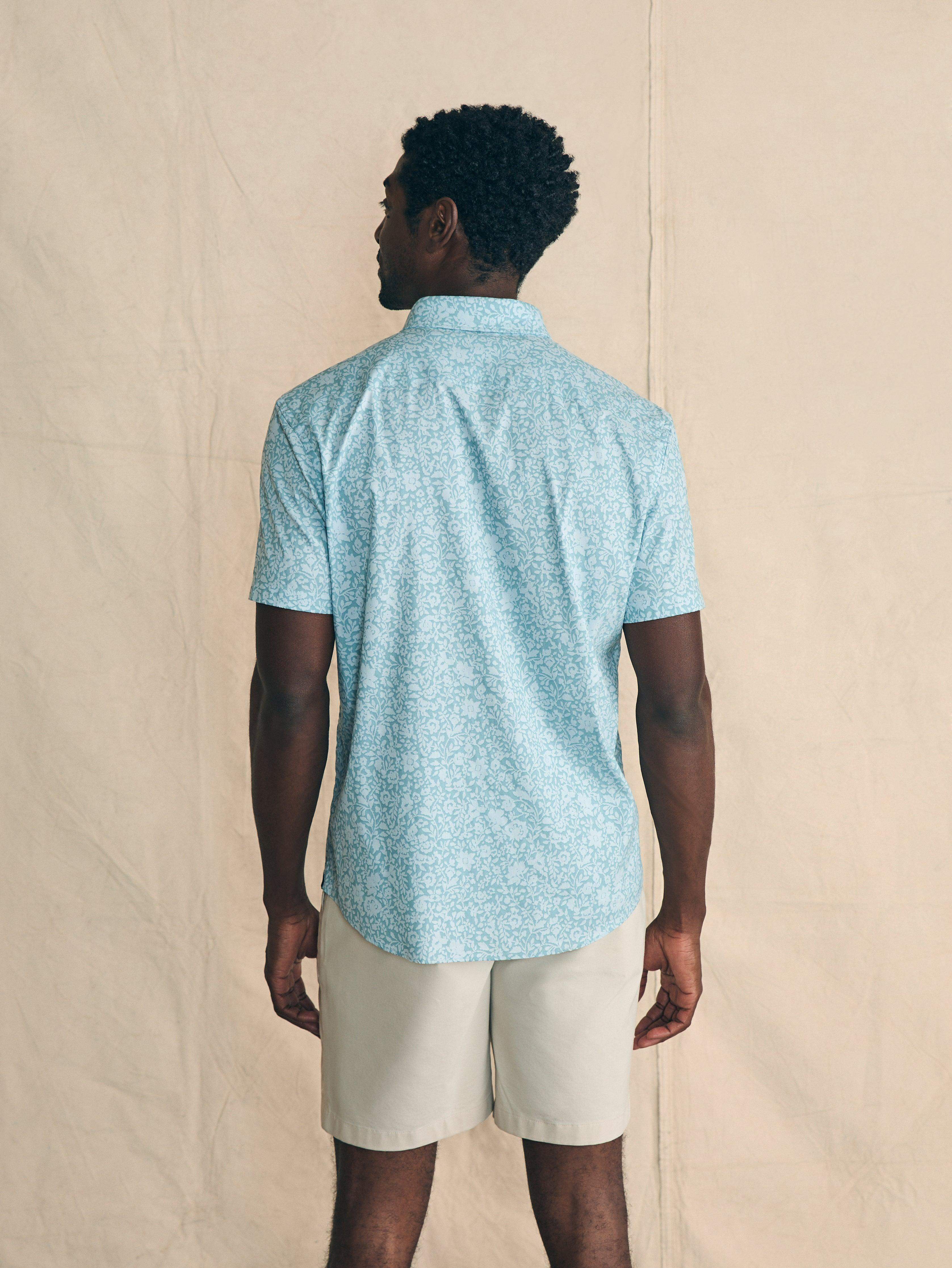 Movement™ Short-Sleeve Shirt - Blue Wave Botanic