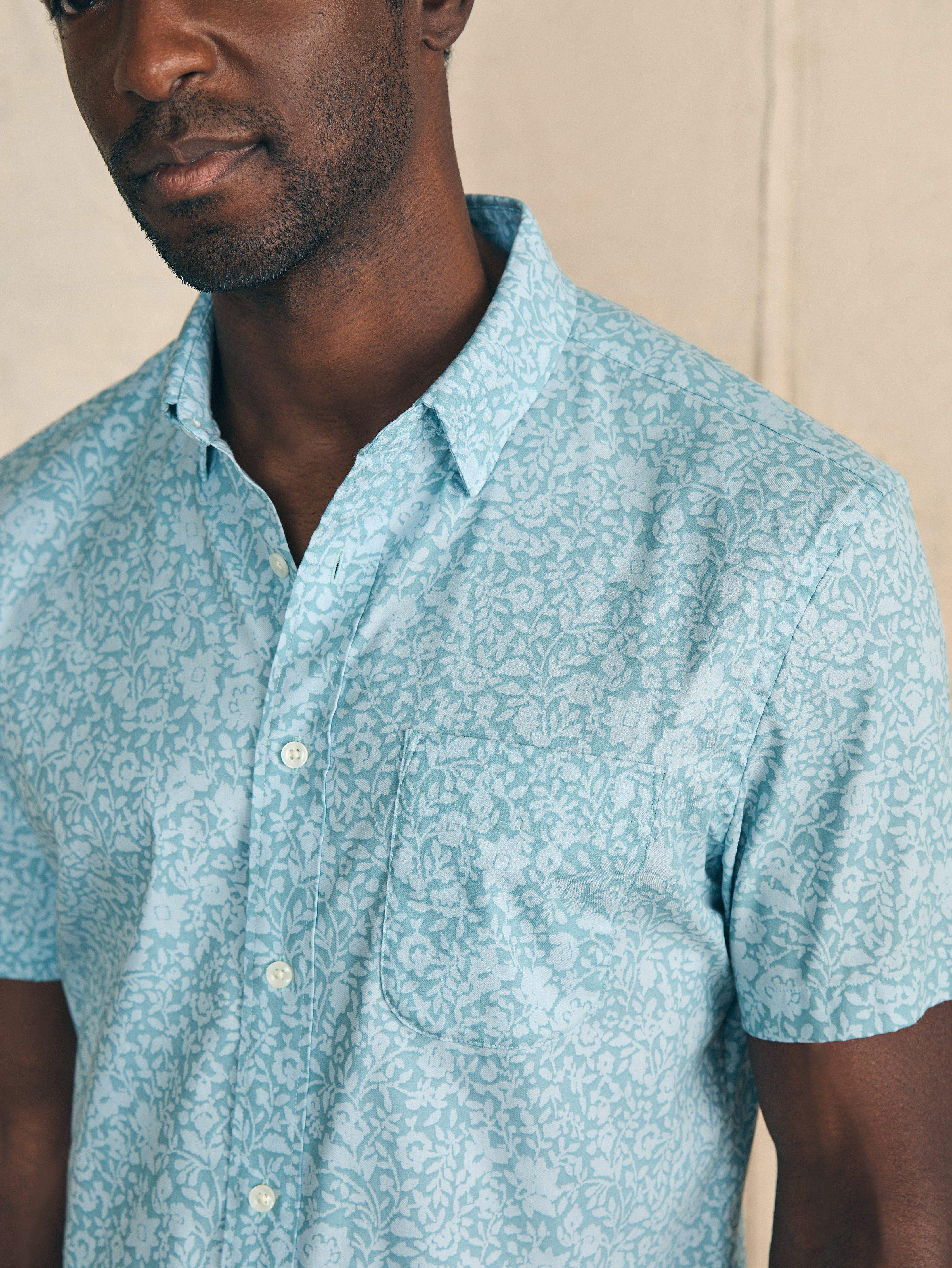 Movement™ Short-Sleeve Shirt - Blue Wave Botanic