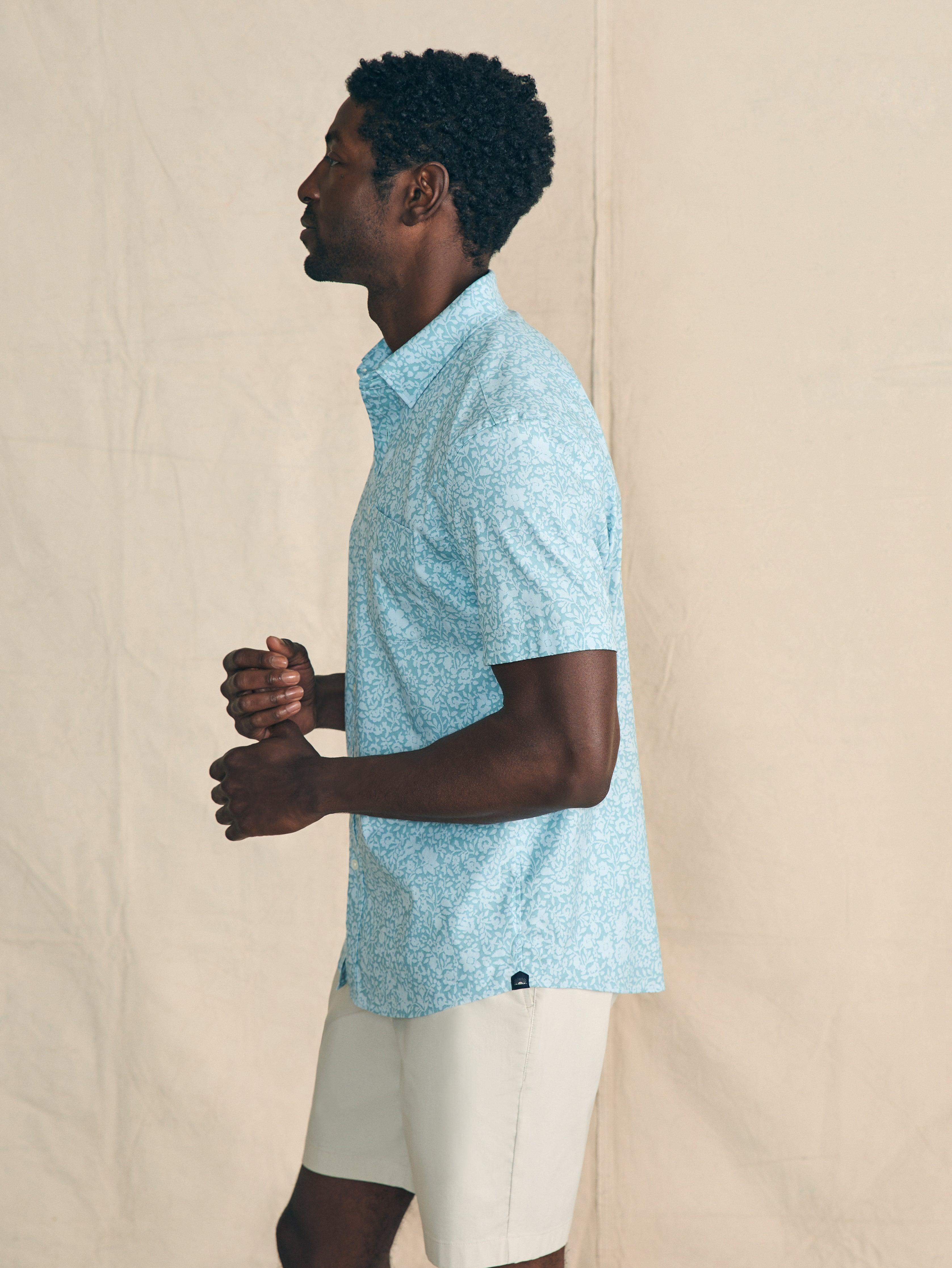 Movement™ Short-Sleeve Shirt - Blue Wave Botanic
