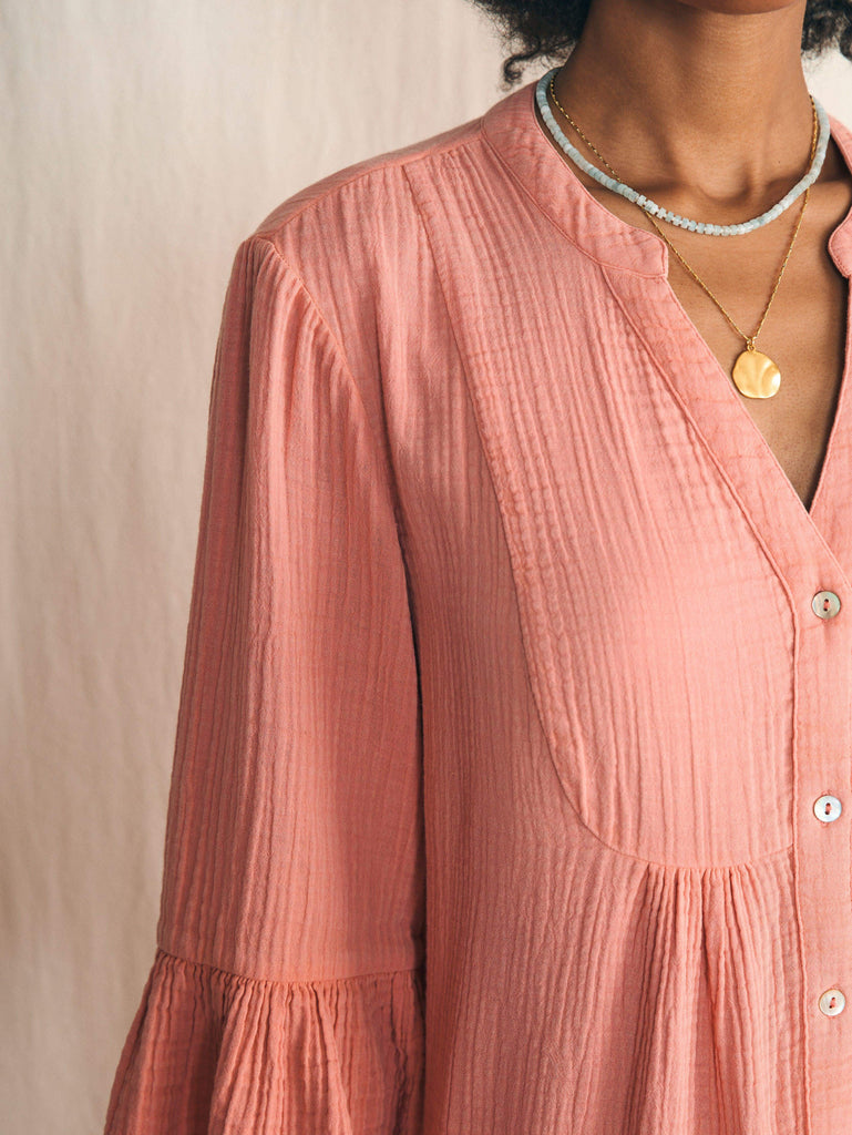 Dream Cotton Gauze Kasey Dress Coral Faherty Brand