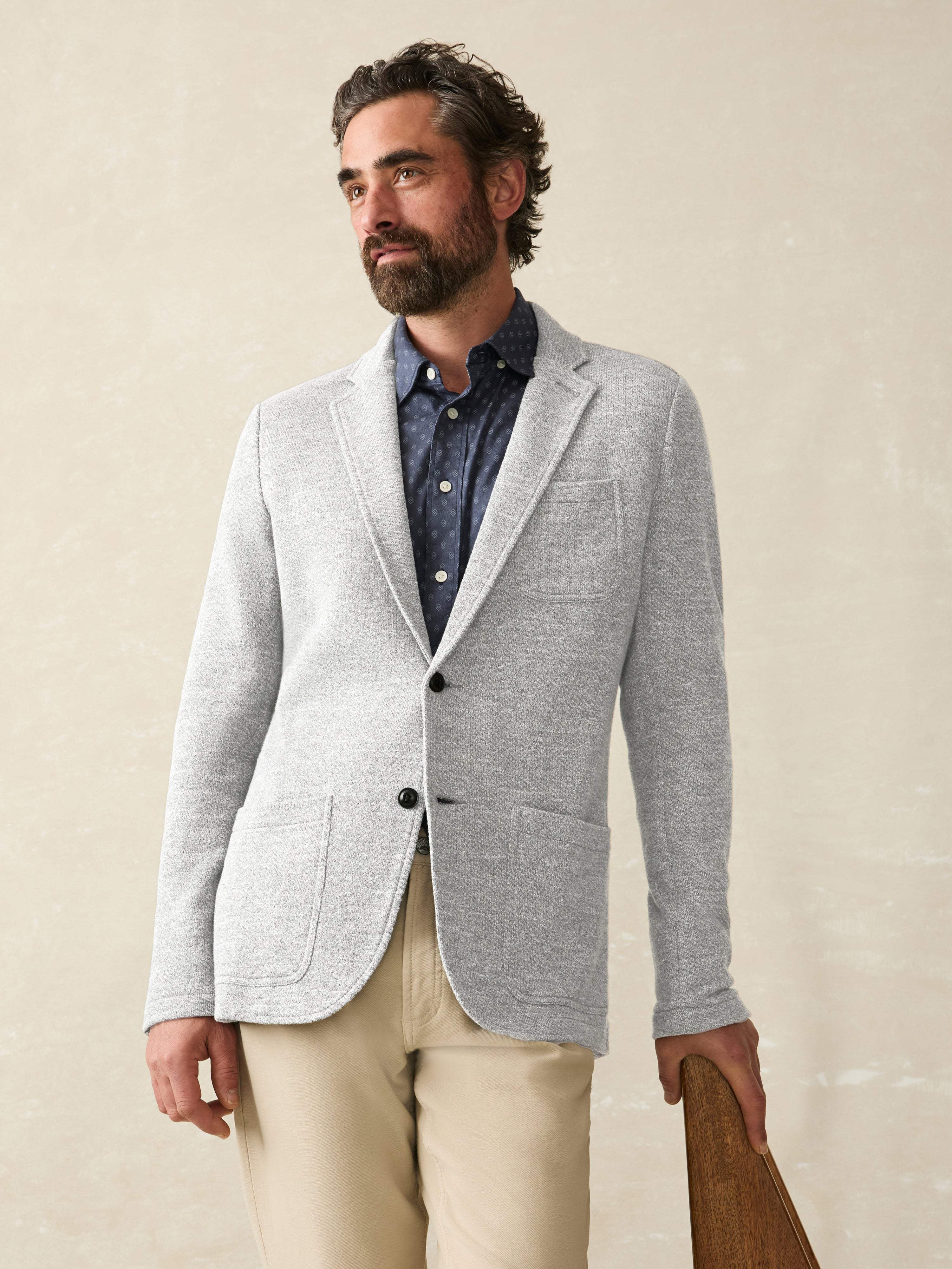 Inlet Knit Blazer (Tall) - Heather Grey