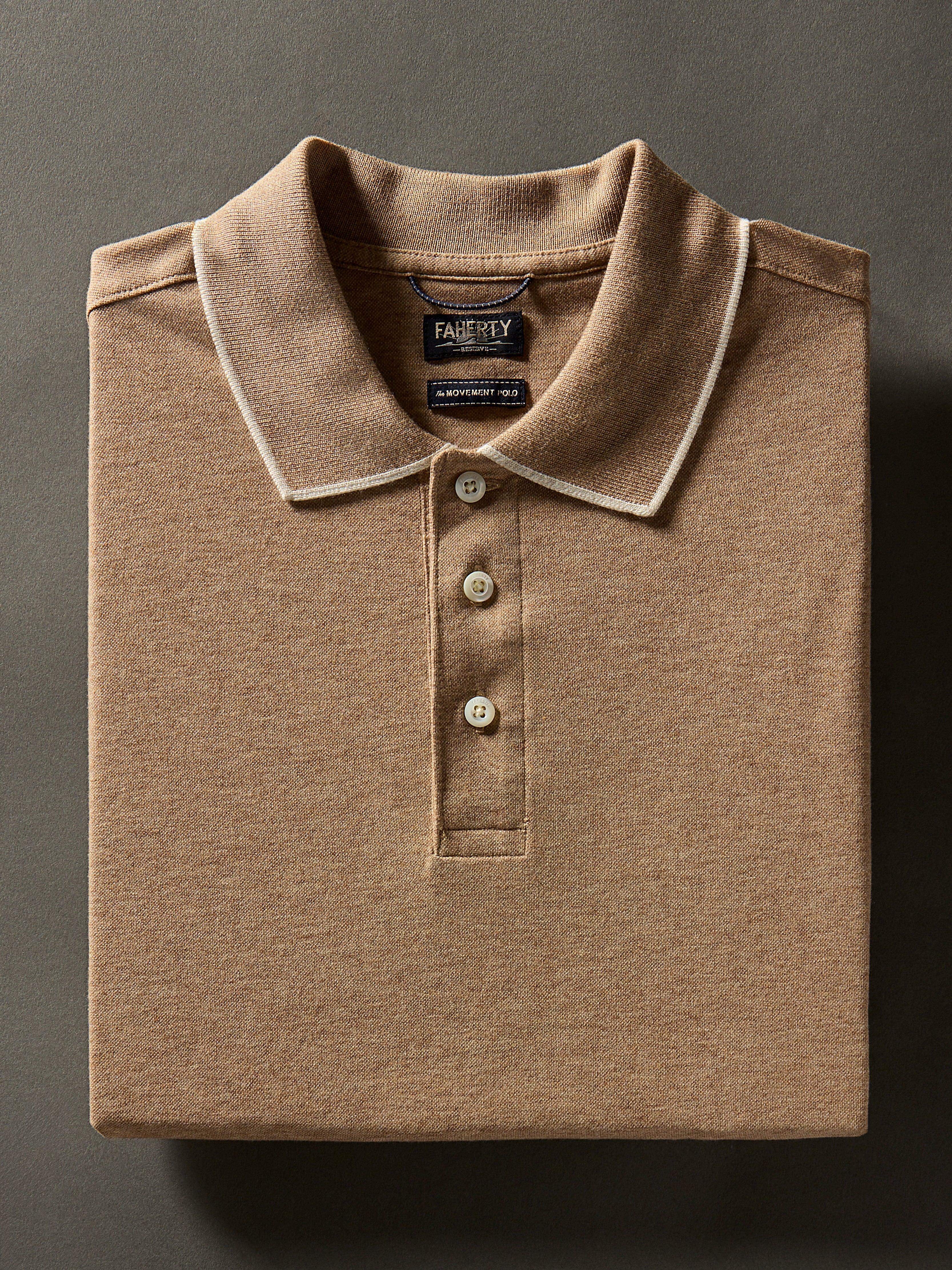 Movement™ Short-Sleeve Pique Polo Shirt - Driftwood Island Heather