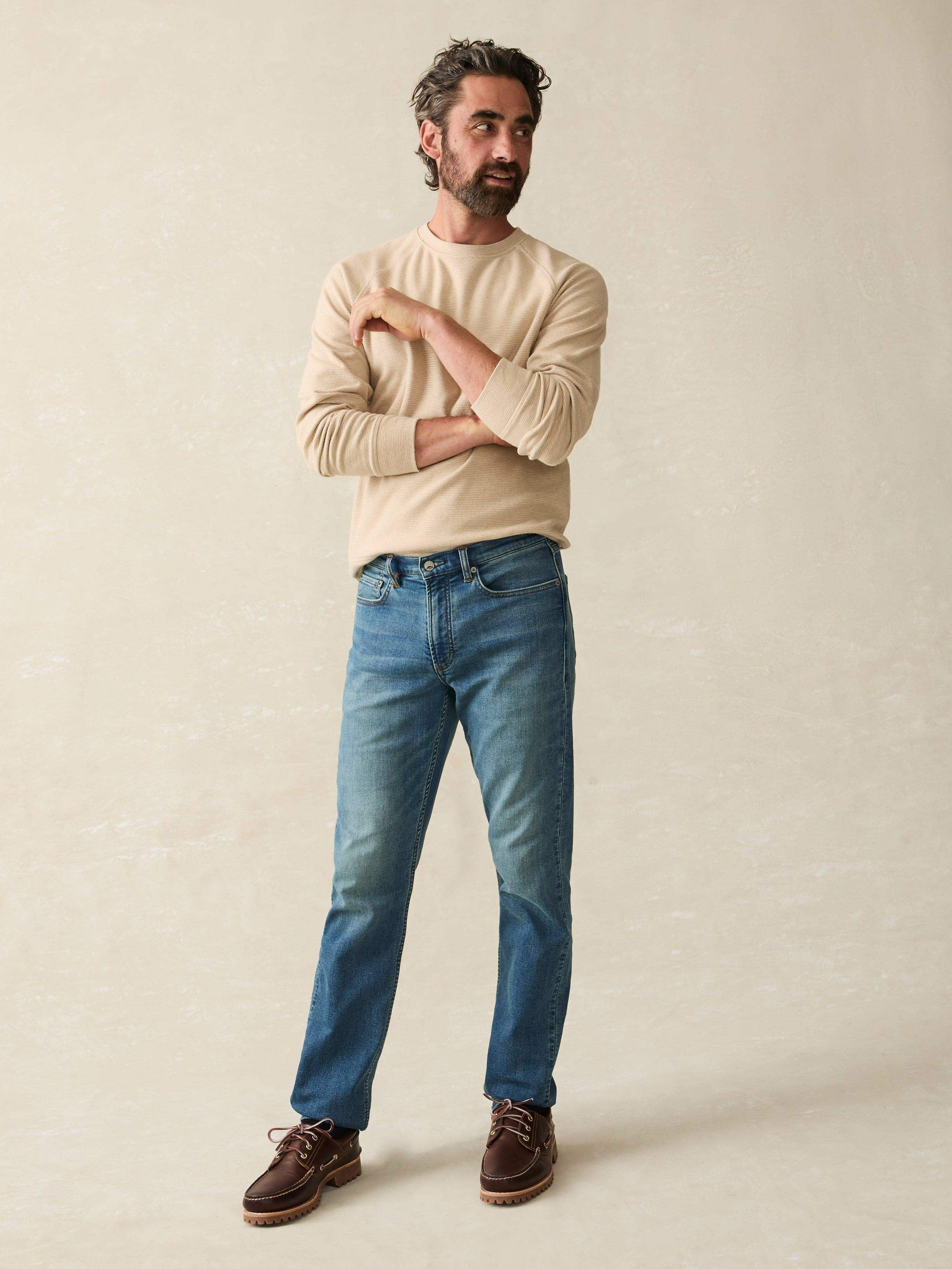 Stretch Terry Indigo 5-Pocket Pant - Indigo Ocean Wash