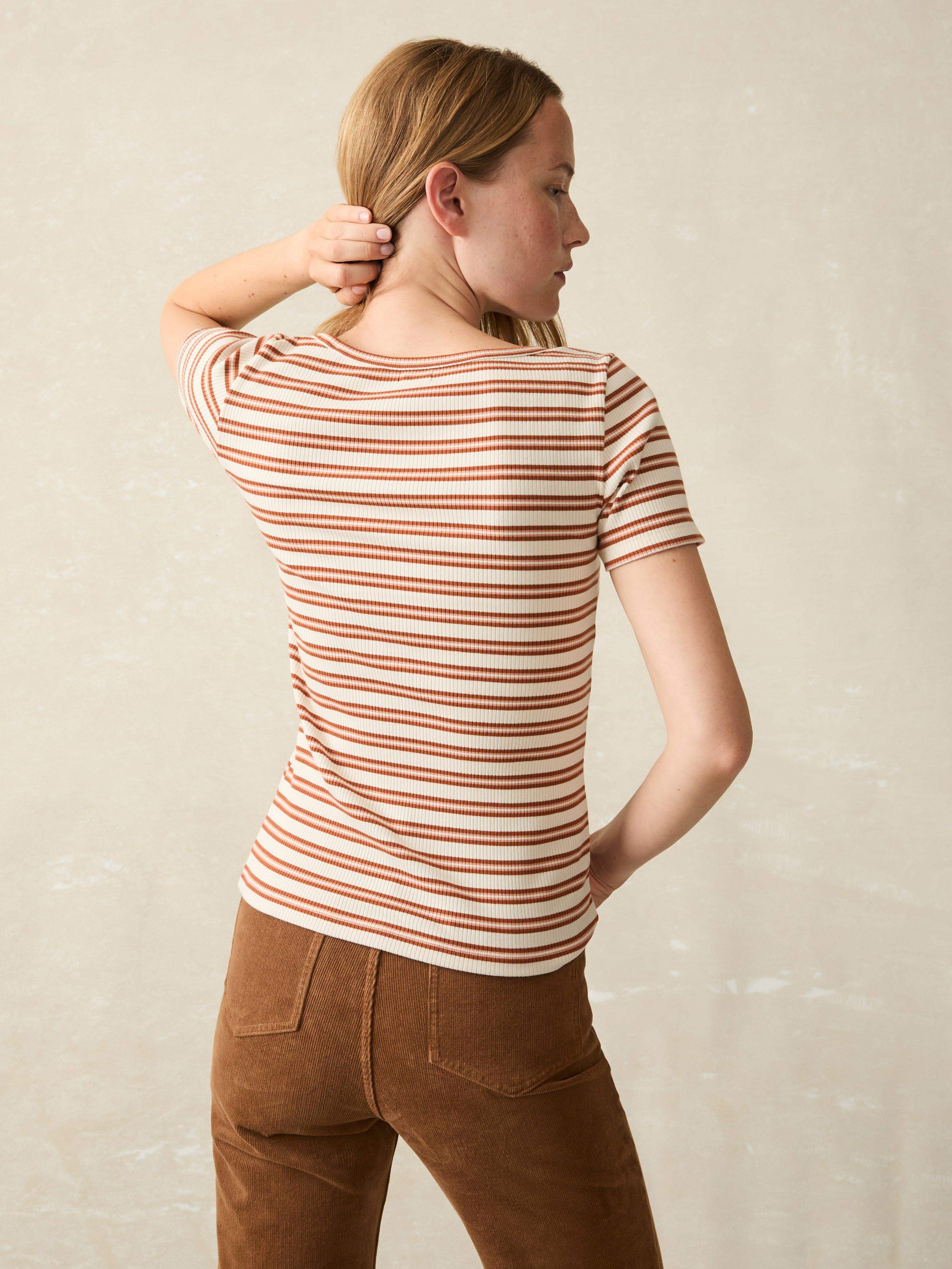 Freestyle Rib Knit Tee - Toulouse Stripe