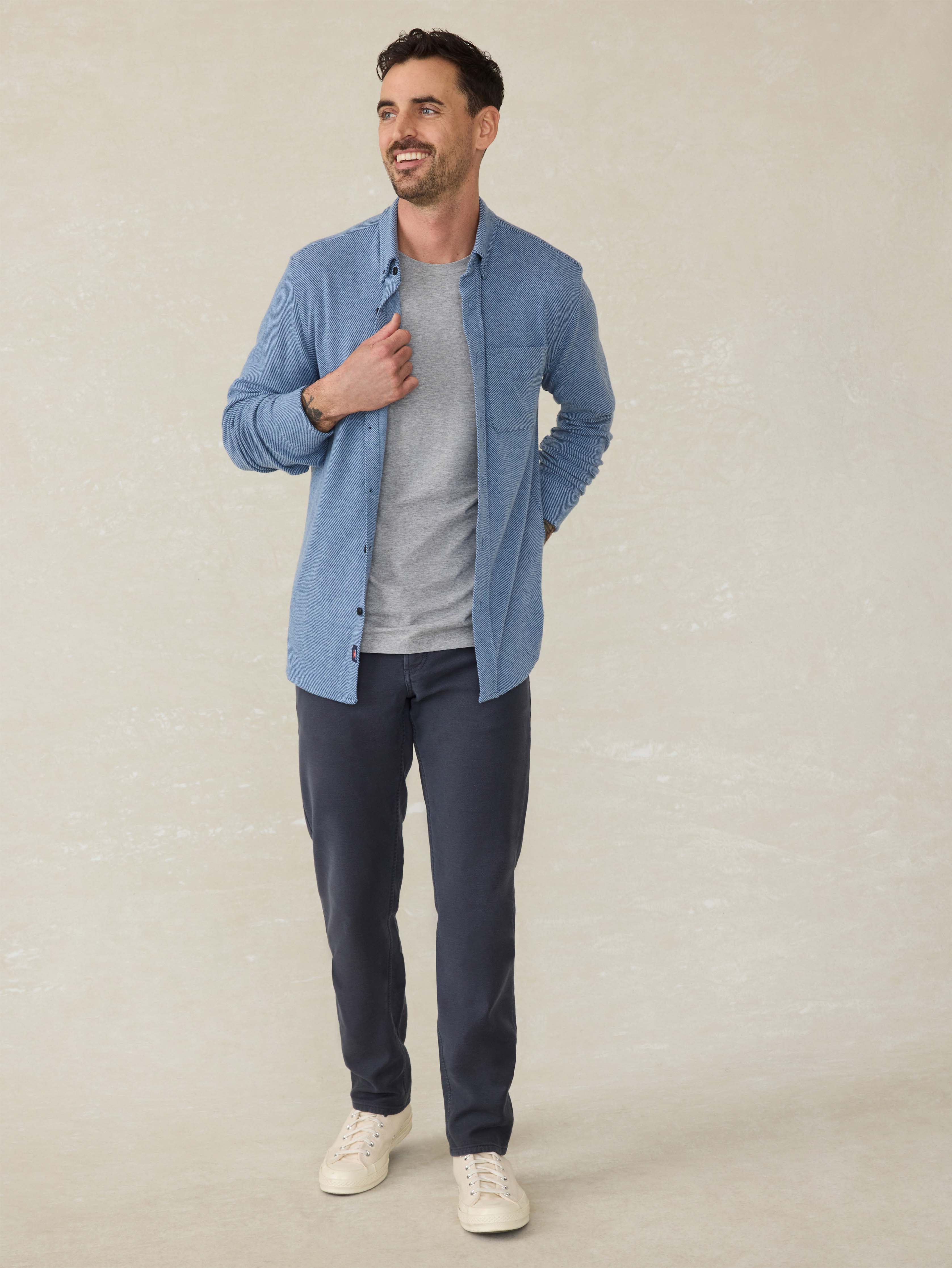 Legend™ Sweater Shirt (Single Pocket) - Glacier Blue Twill