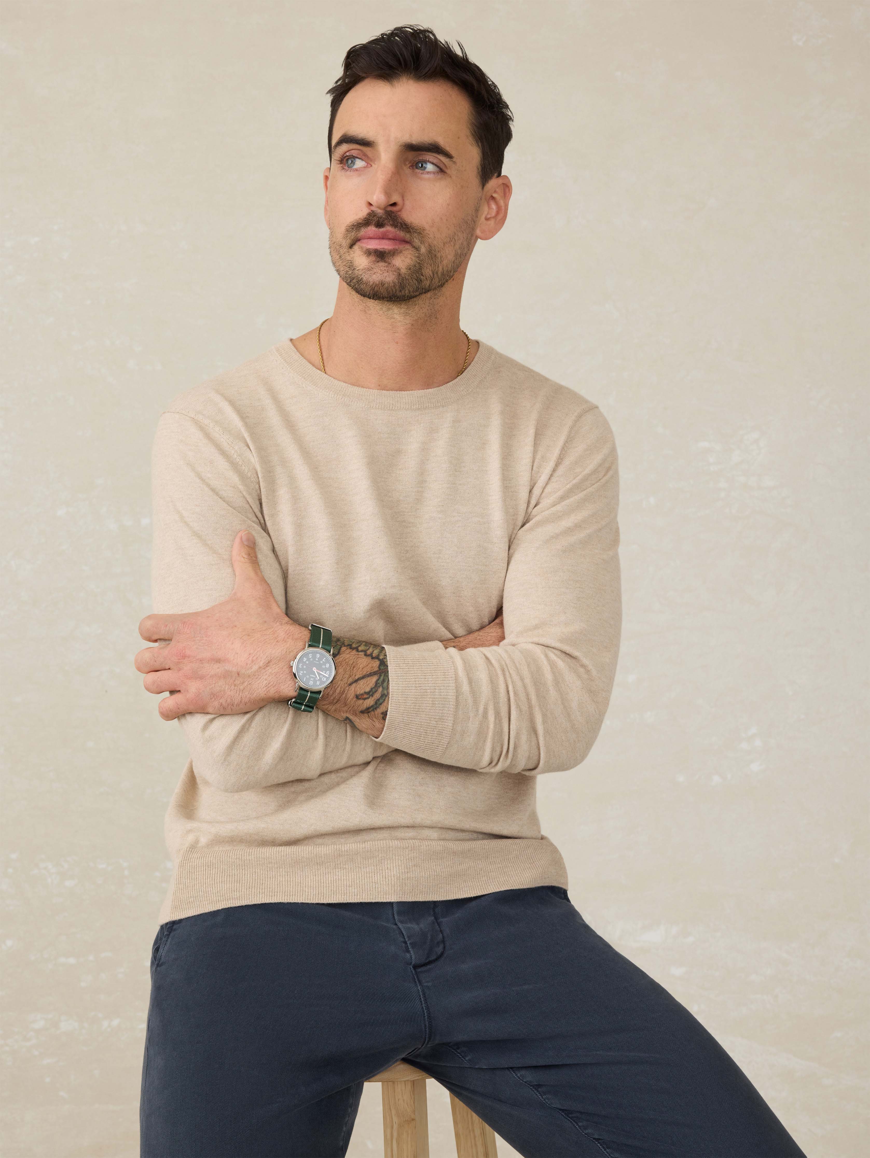 Movement™ Crewneck Sweater - Soft Dune Heather