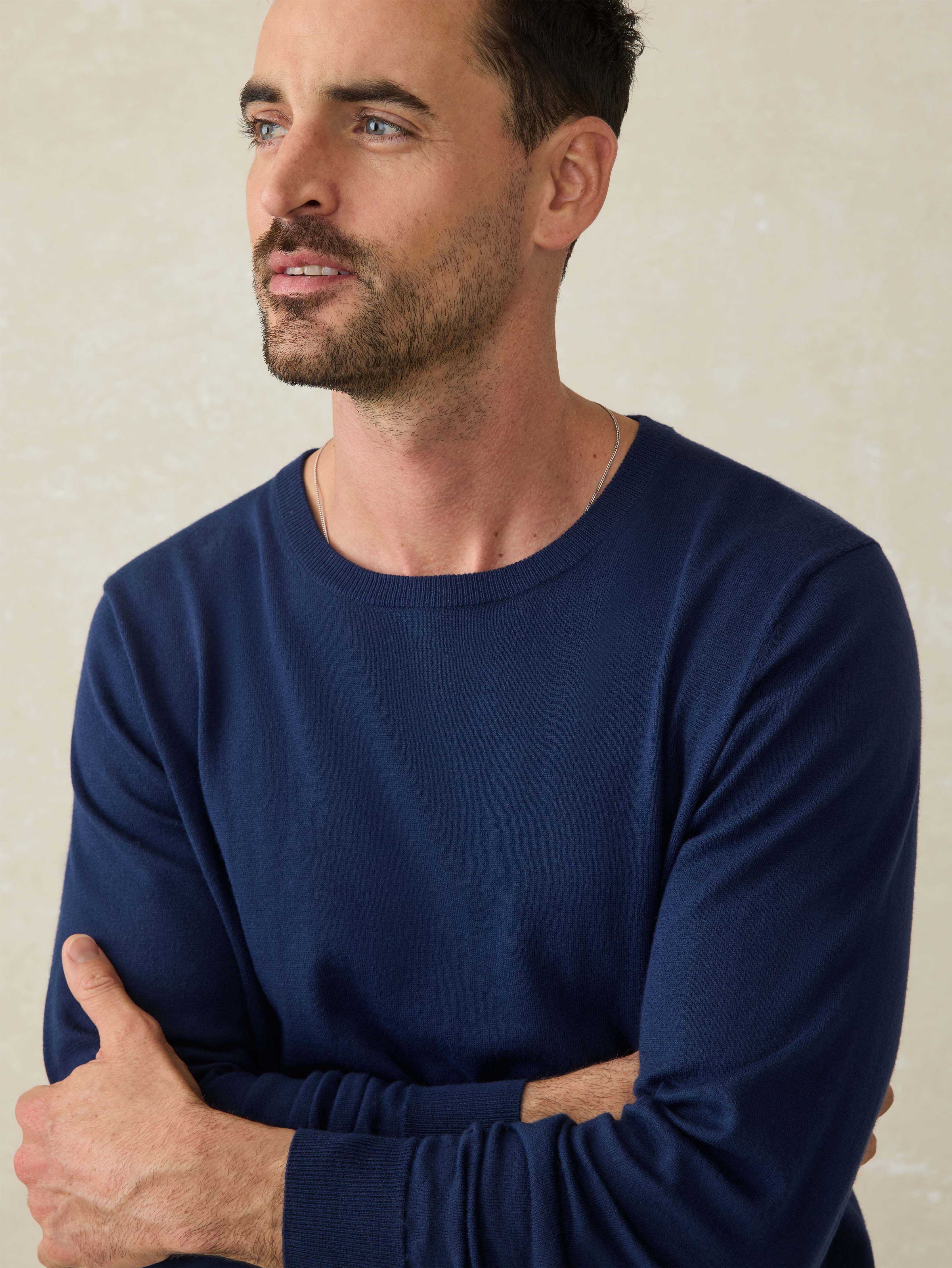 Movement™ Crewneck Sweater - Marine Navy Heather