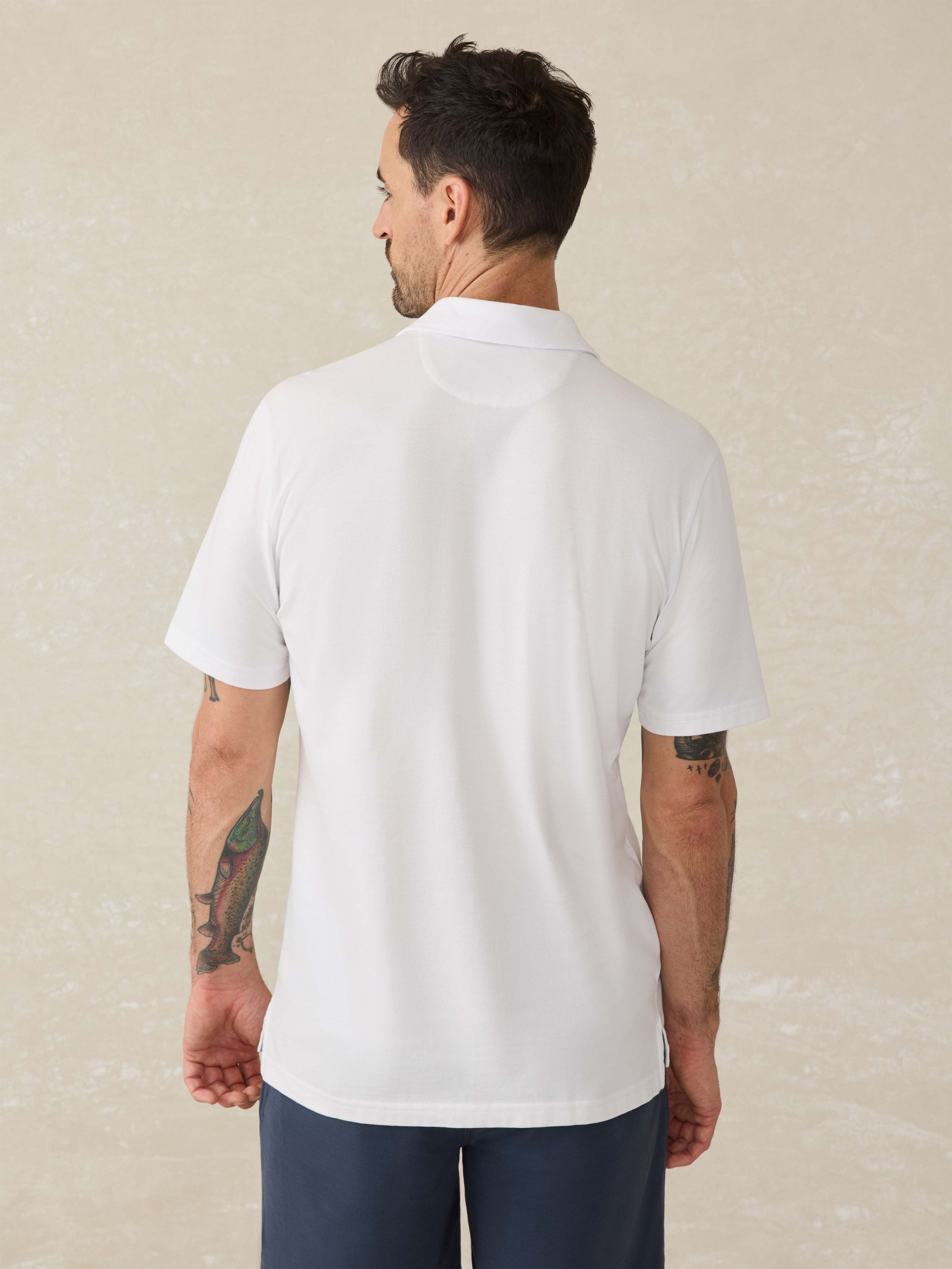 Short-Sleeve Movement™ Pique Polo - Pure White