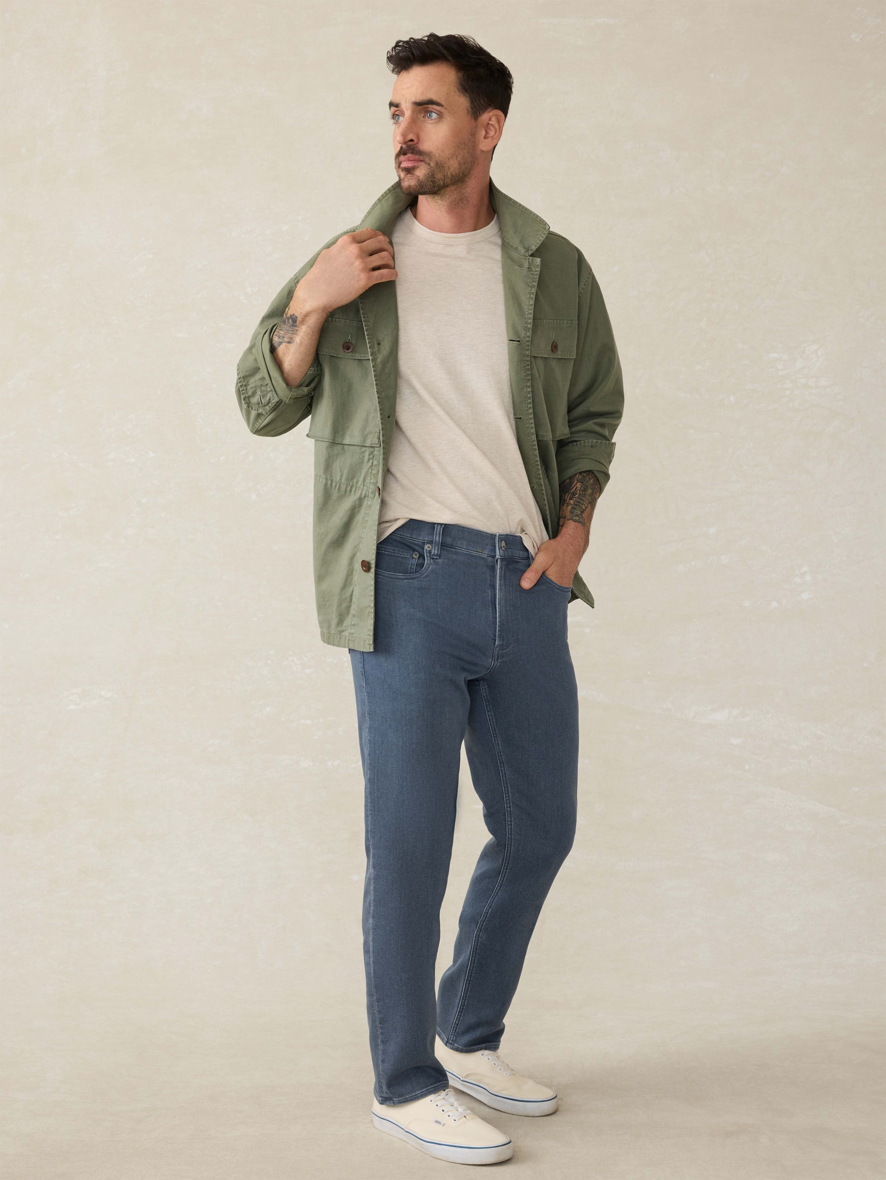 Stretch Terry 5-Pocket Pant - Tradewinds Wash
