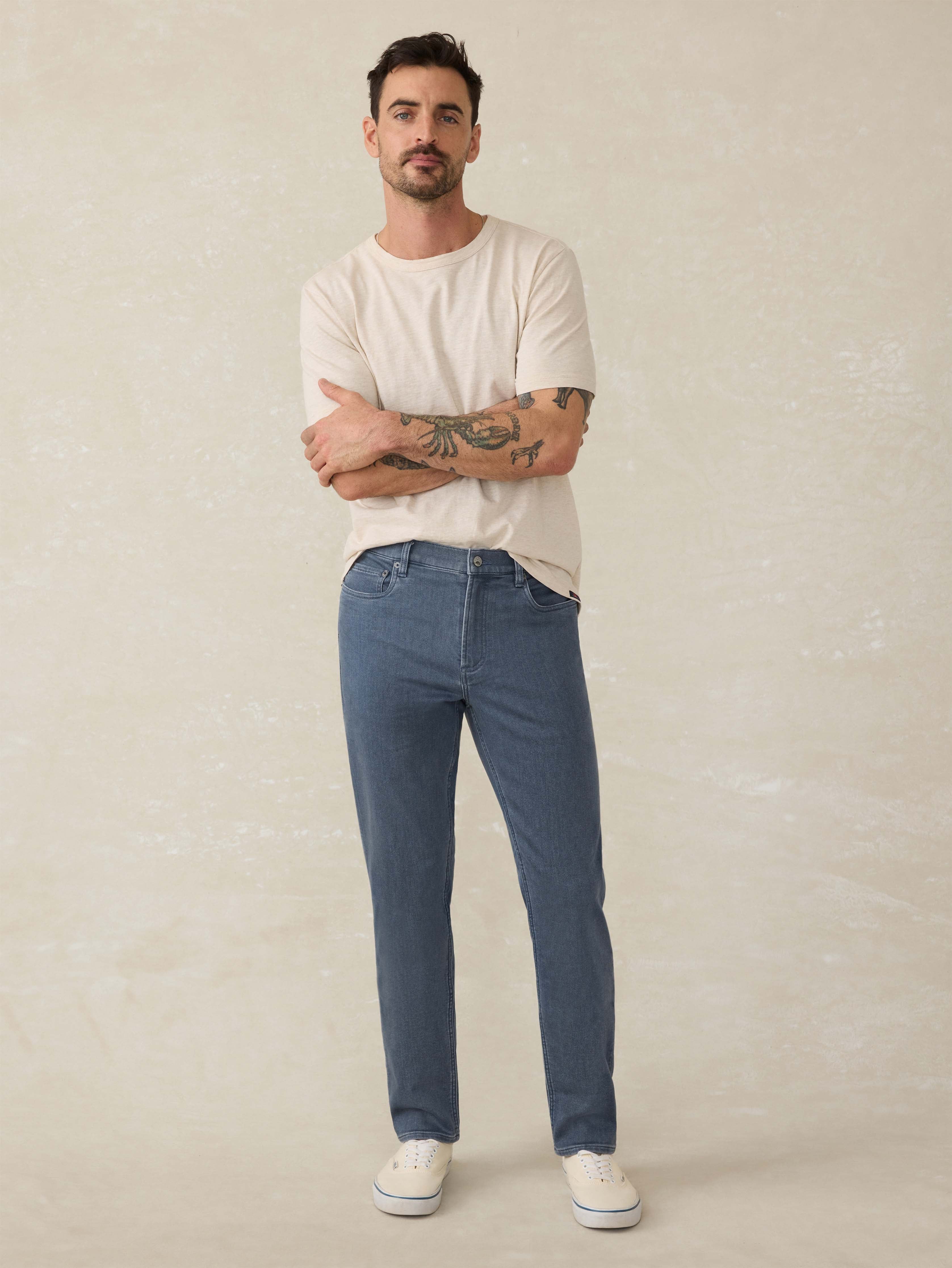 Stretch Terry 5-Pocket Pant - Tradewinds Wash