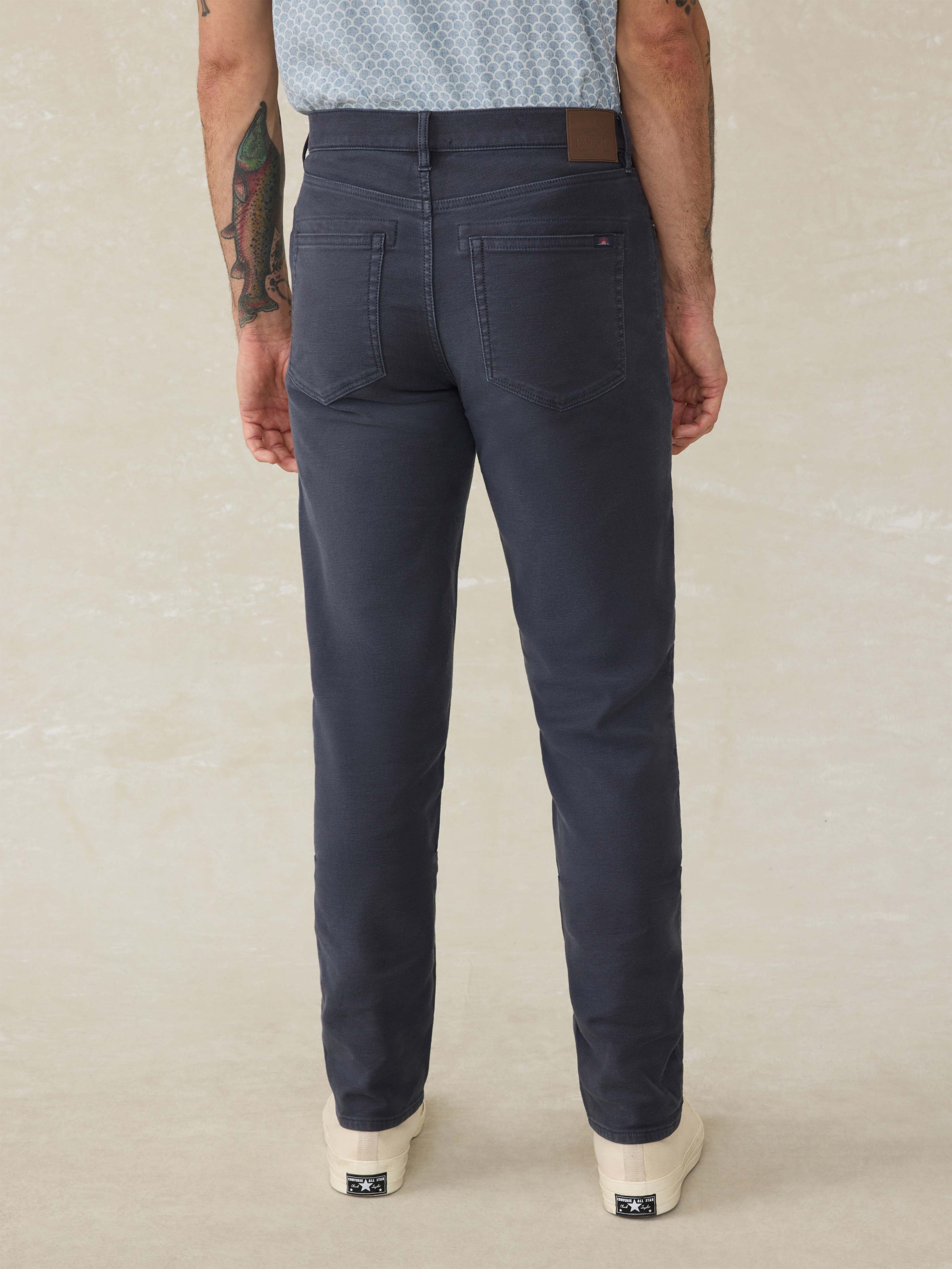 Stretch Terry 5-Pocket Pant - Navy