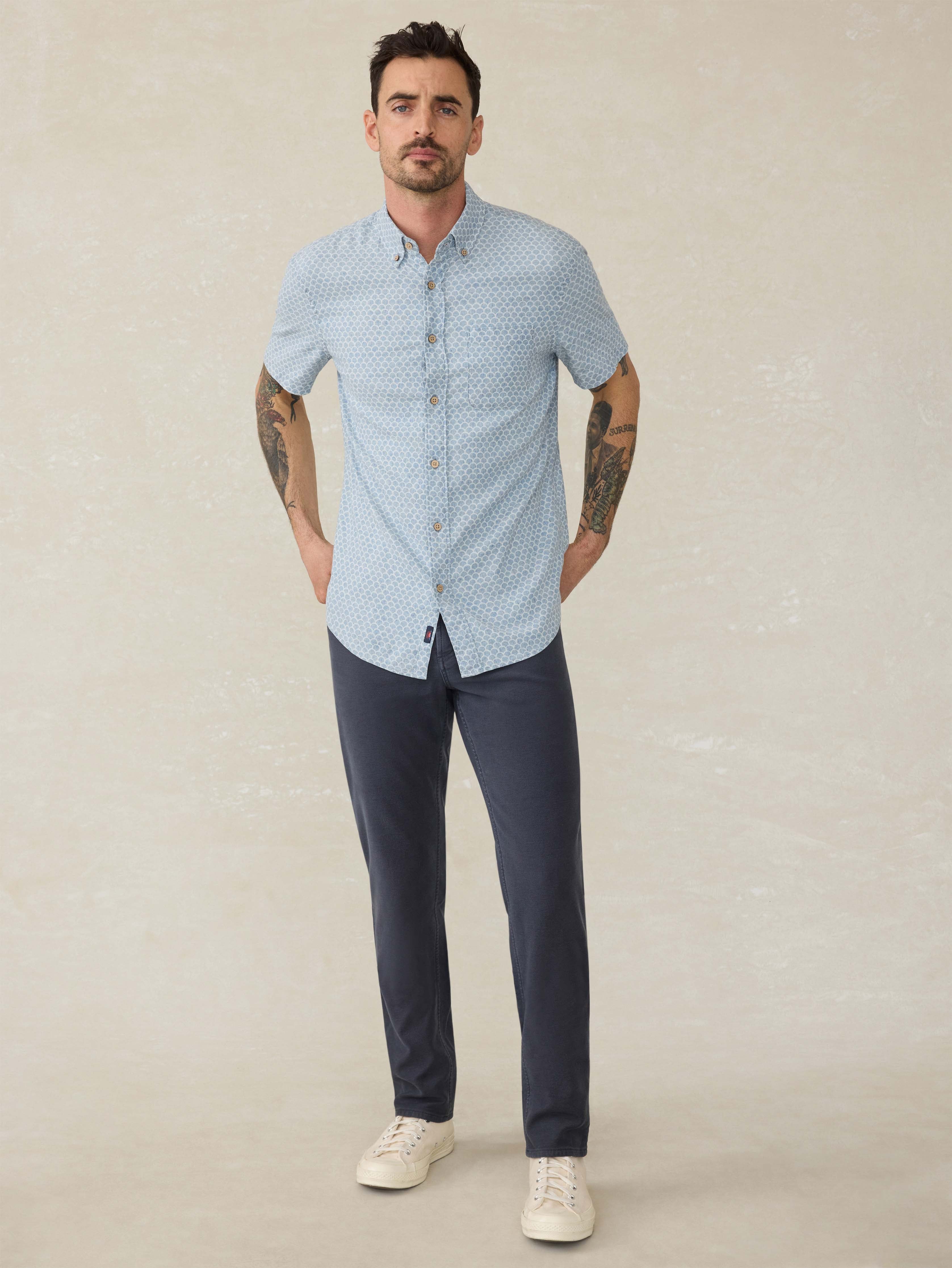 Stretch Terry 5-Pocket Pant - Navy
