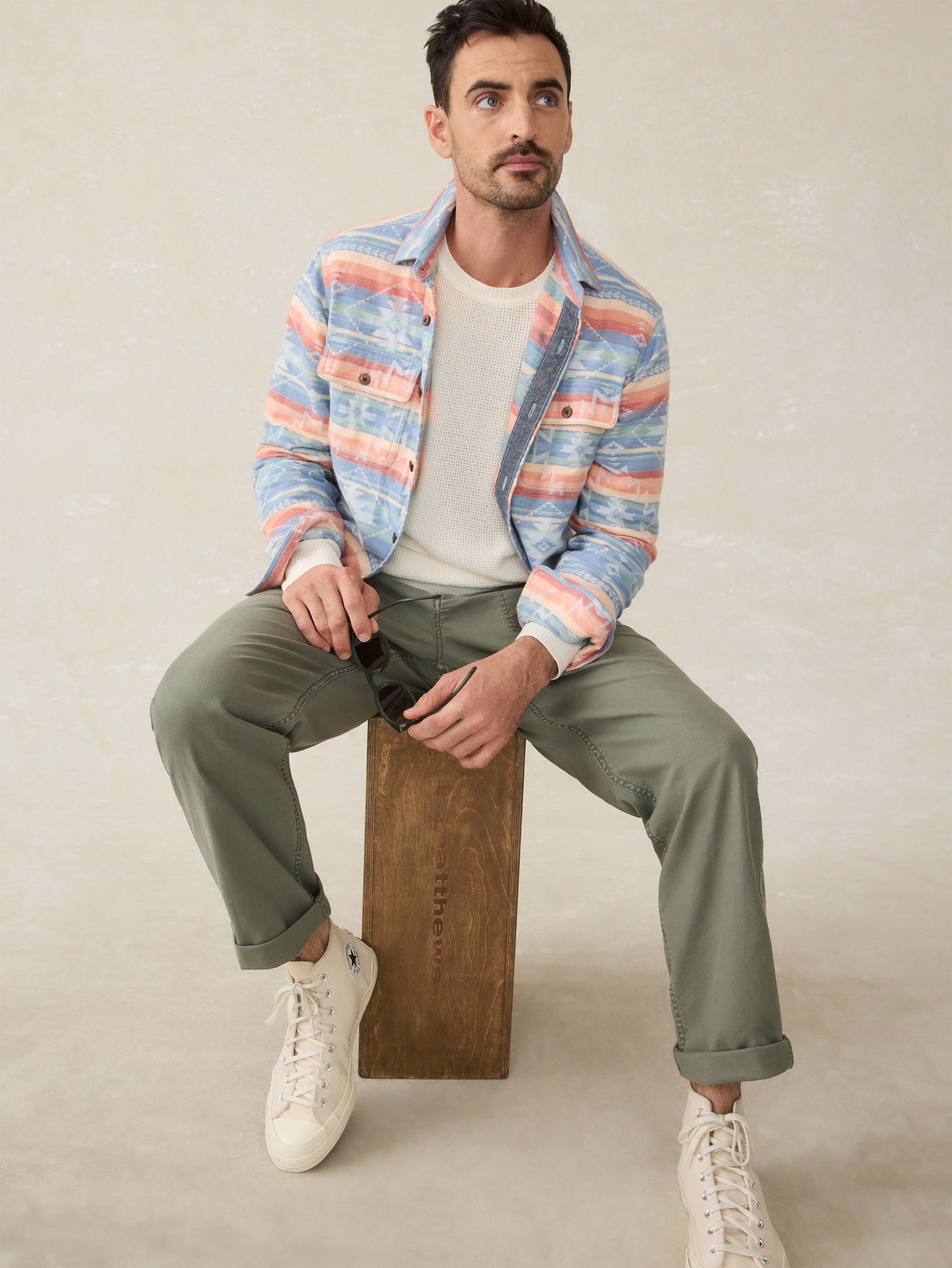 Sunwashed Crewneck Sweater - White Shell
