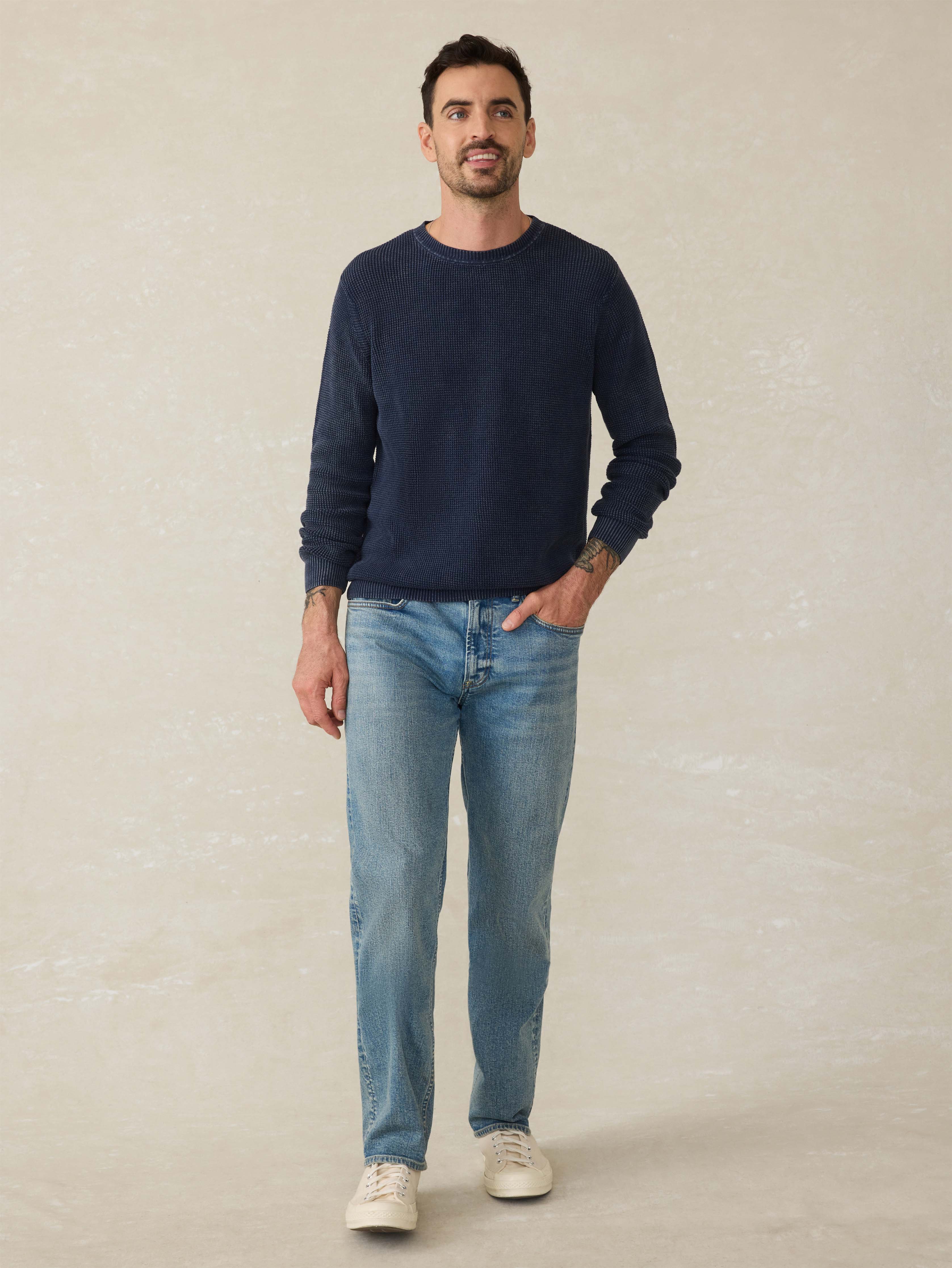 Sunwashed Crewneck Sweater - Blue Nights