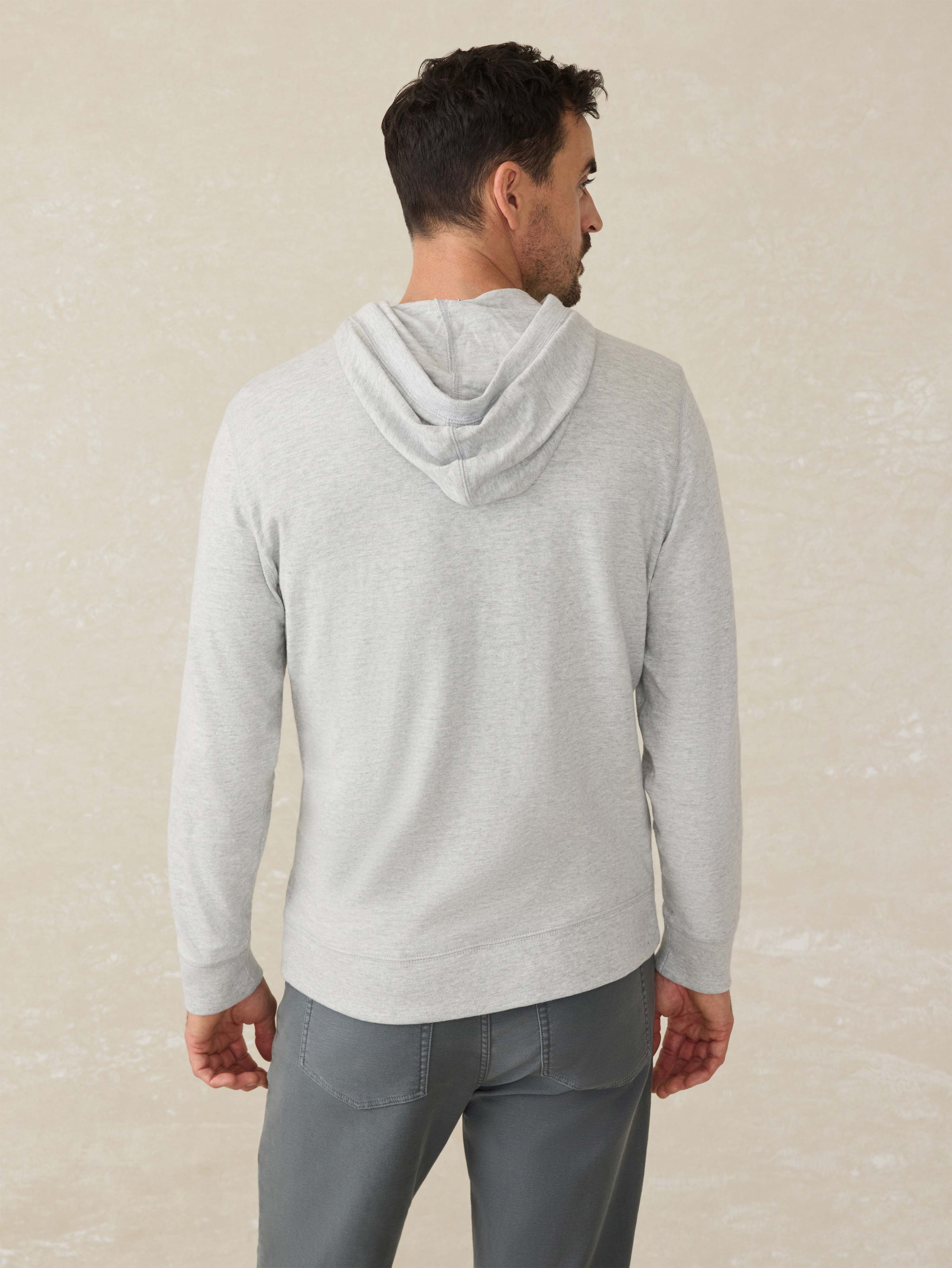 Sunwashed Slub Hoodie - Light Grey Heather