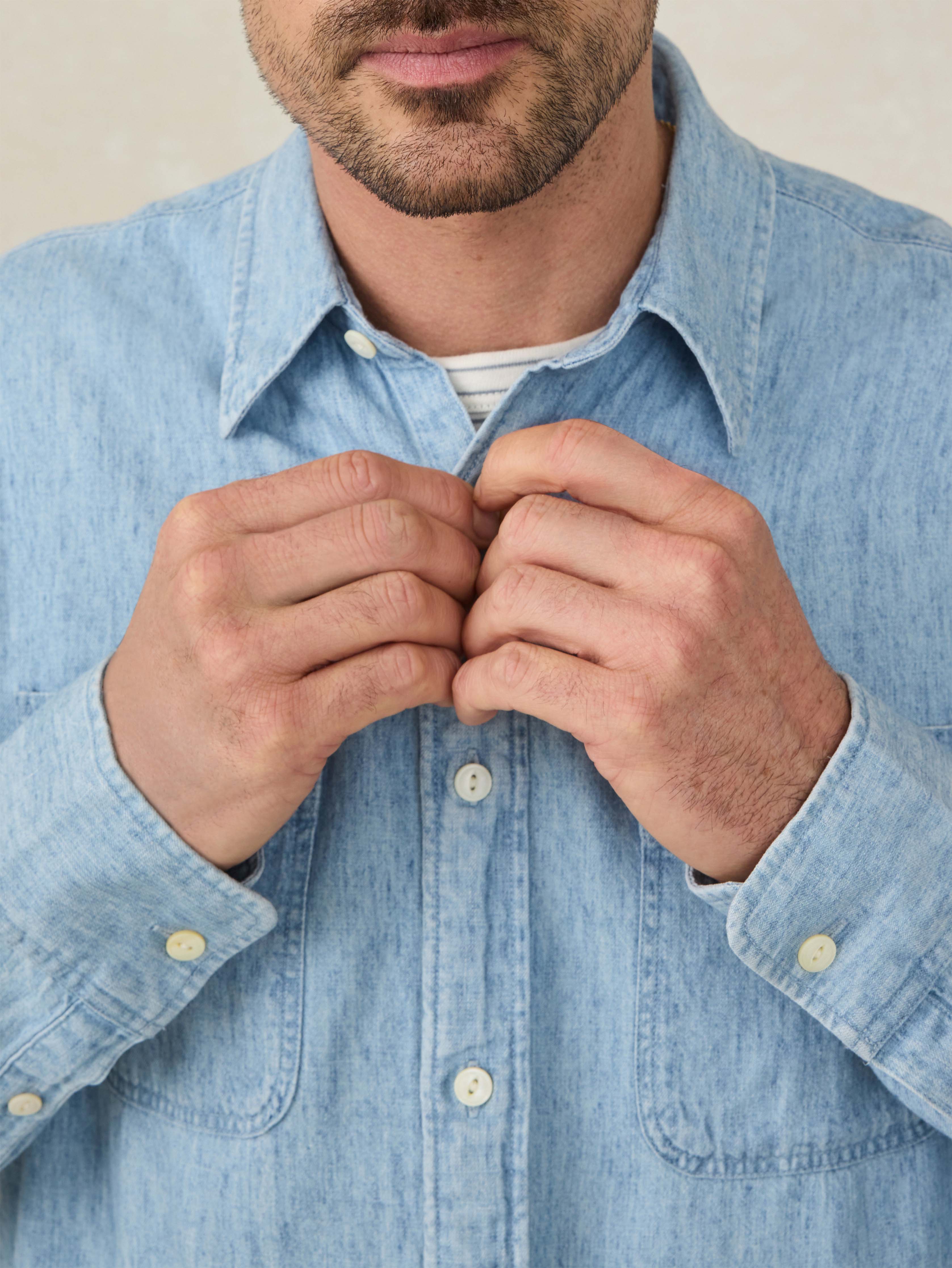 Tried & True Chambray Workshirt - Vintage Indigo