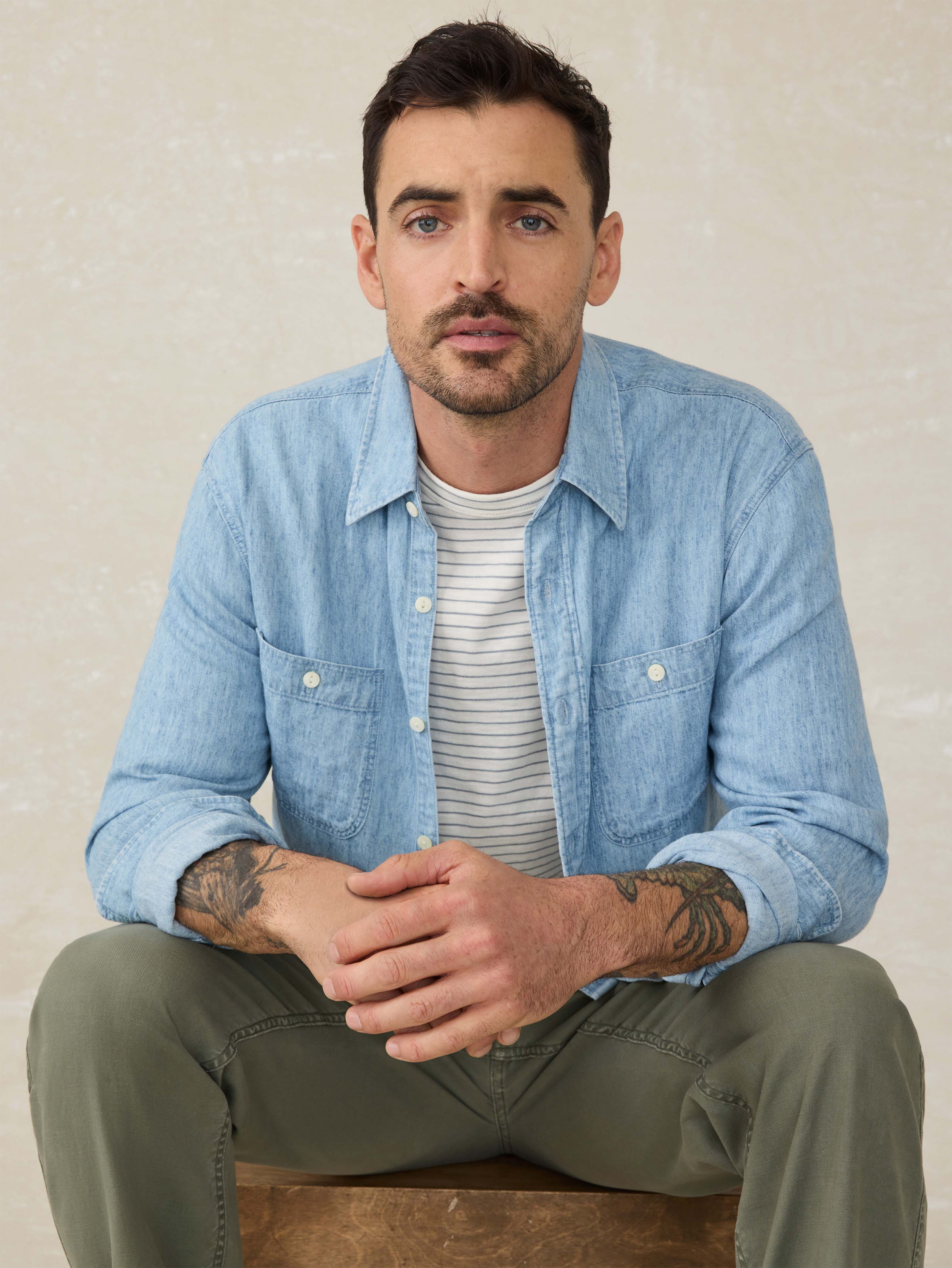 Tried & True Chambray Workshirt - Vintage Indigo