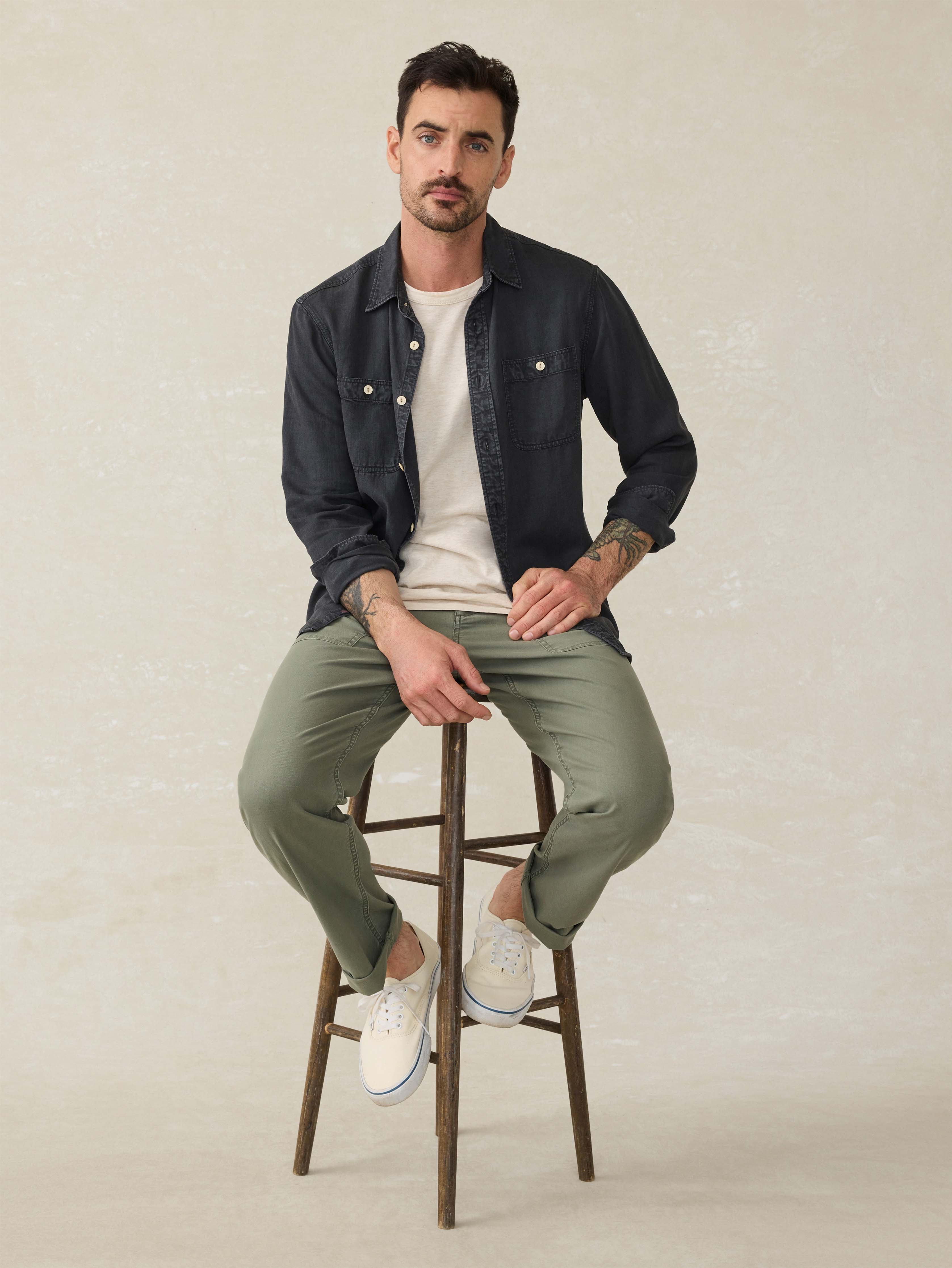 Tried & True Chambray Workshirt - Durango Black