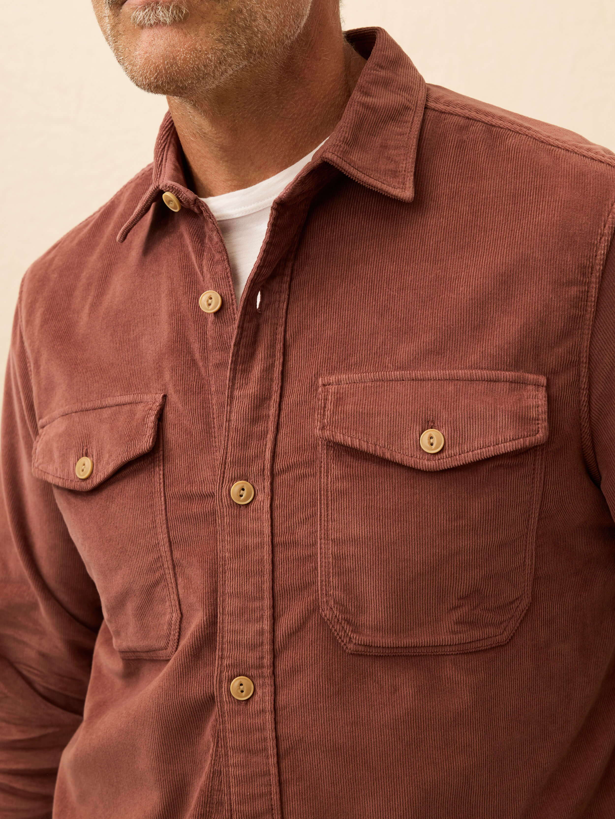 Stretch Terry Corduroy Workshirt - Chestnut Ridge